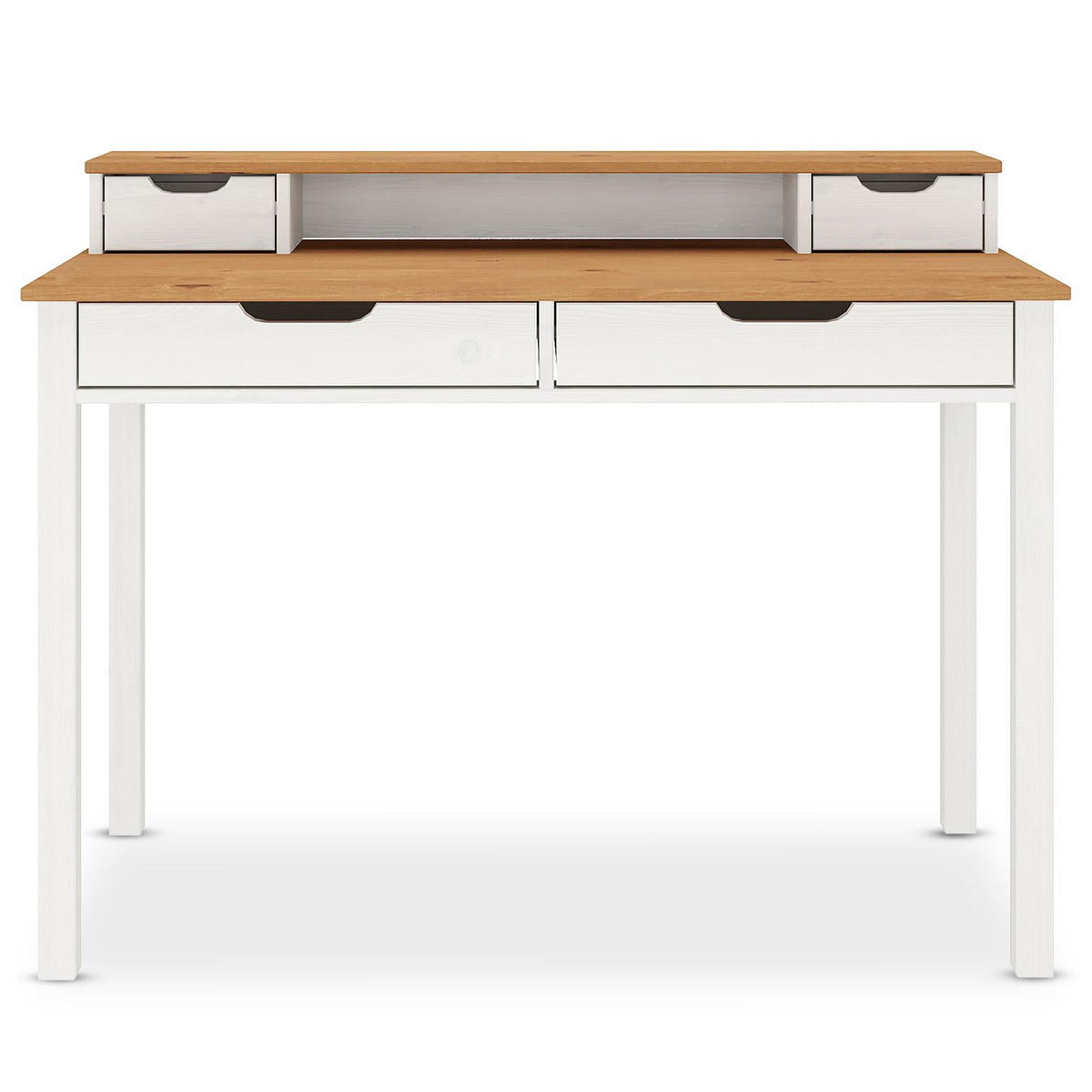 SCHREIBTISCH RAUL - Eichefarben/Weiß, Holz (54/114/87cm) - IDIMEX