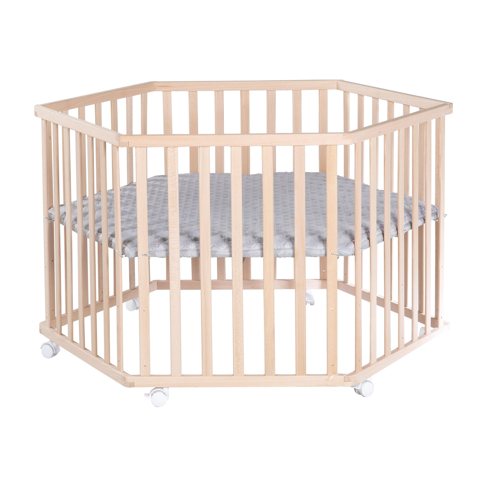 LAUFGITTER 6-eckig, roba Style grau - Naturfarben, Holzwerkstoff (118.5/72.5/103.5cm) - Roba