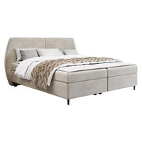 BOXBETT Madryt - Schwarz/Naturfarben, Holz/Holzwerkstoff (140/200cm) - MIRJAN24