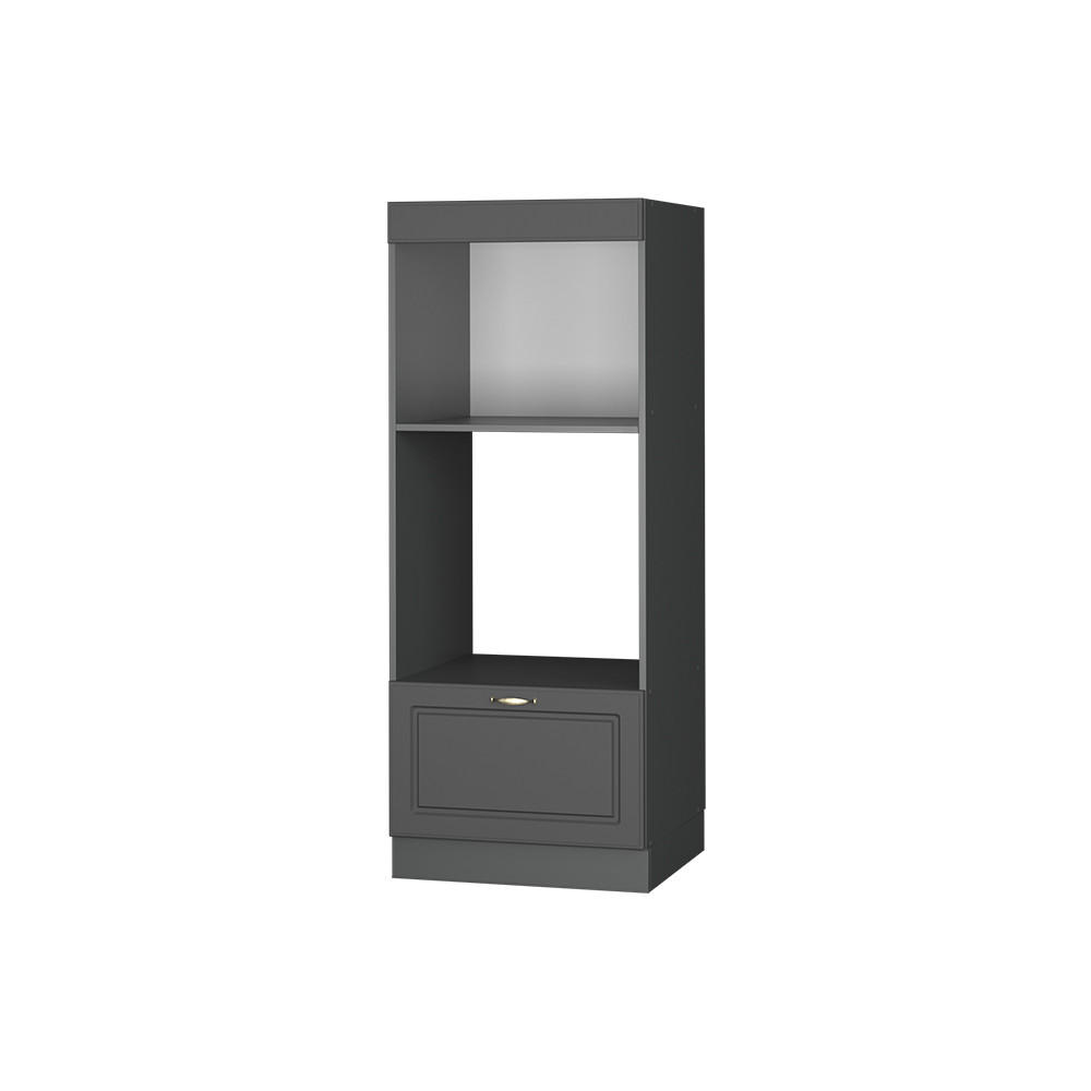 Vicco SKŘÍŇKA NA MIKROVLNNOU TROUBU Fame-Line Anthrazit-Gold Landhaus 60 cm otevřený