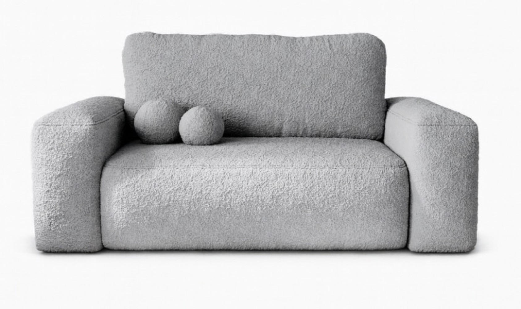 SOFA Hellgrau ILO Mit Schlaffunktion Und Bettkasten - Grau, Textil (190/94/110cm) - Sepro Meble