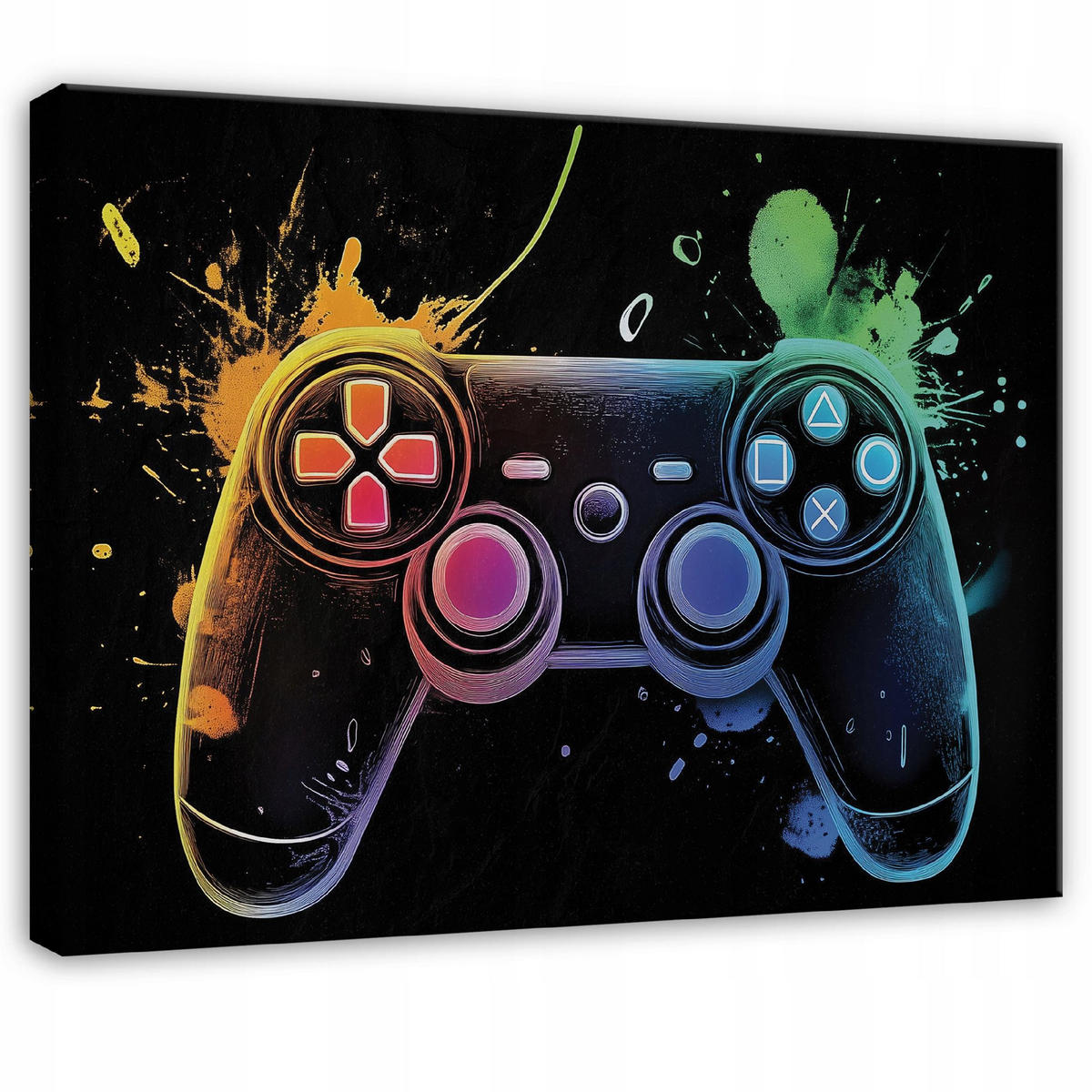 LEINWANDBILD Jungen Unterlage Schwarz 120x80 cm - Multicolor, Holzwerkstoff (120/80cm) - Wallarena