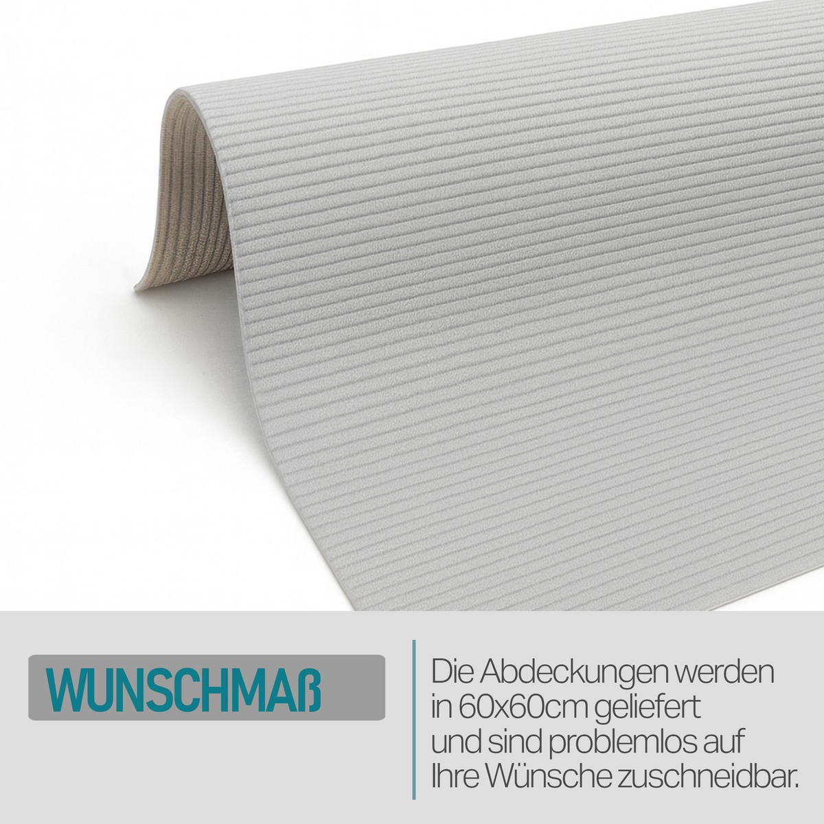 WASCHMASCHINENAUFLAGE 60x60 cm Grau - Hellgrau, Kunststoff (60/60cm) - Bestlivings