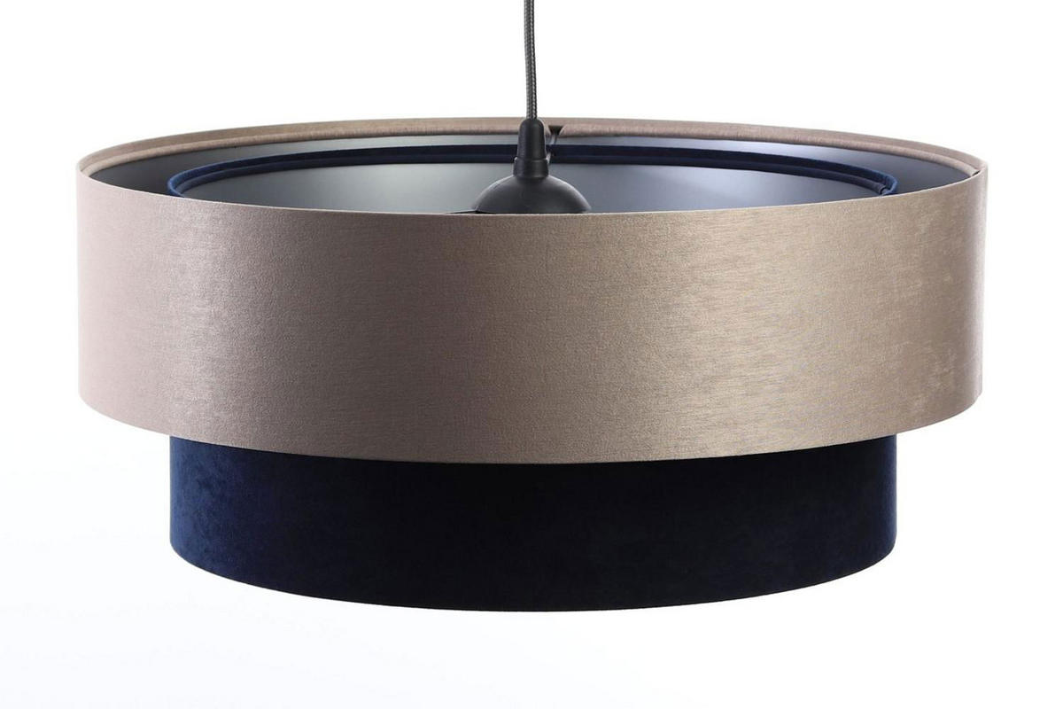 HÄNGELEUCHTE Blau 40/20 cm - Blau/Beige, Kunststoff (40/1/20cm) - ONZENO