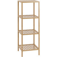 BADREGAL Neuss M 36x36x112cm Holz Natura Badezimmer-Aufbewahrungsregal - Naturfarben, Holz (36/112/36cm) - DELUKE
