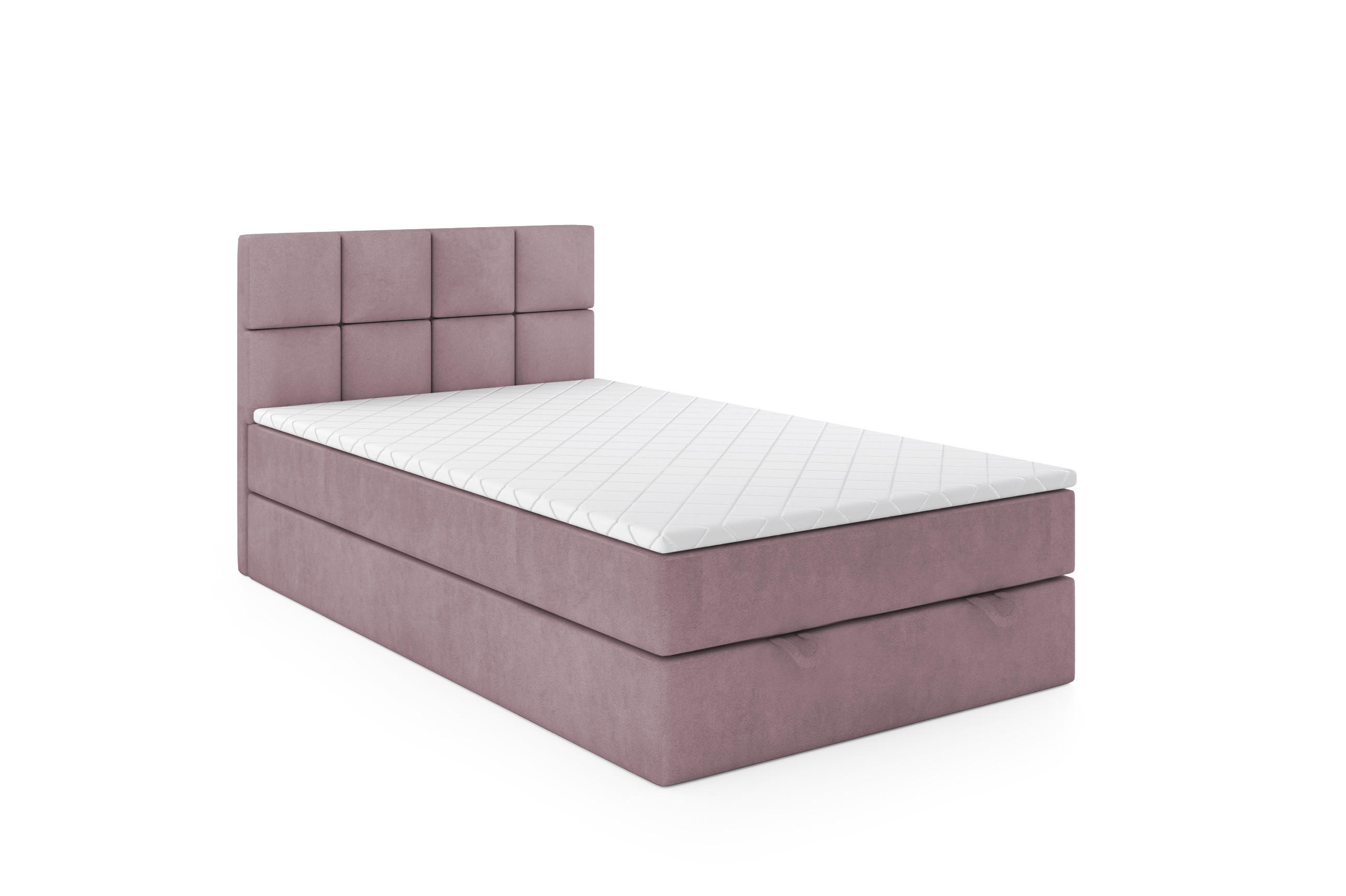 BOXBETT OLAF 100 x 200 Rosa - Rosa, Textil/Metall (100/200cm) - VLR BEDS