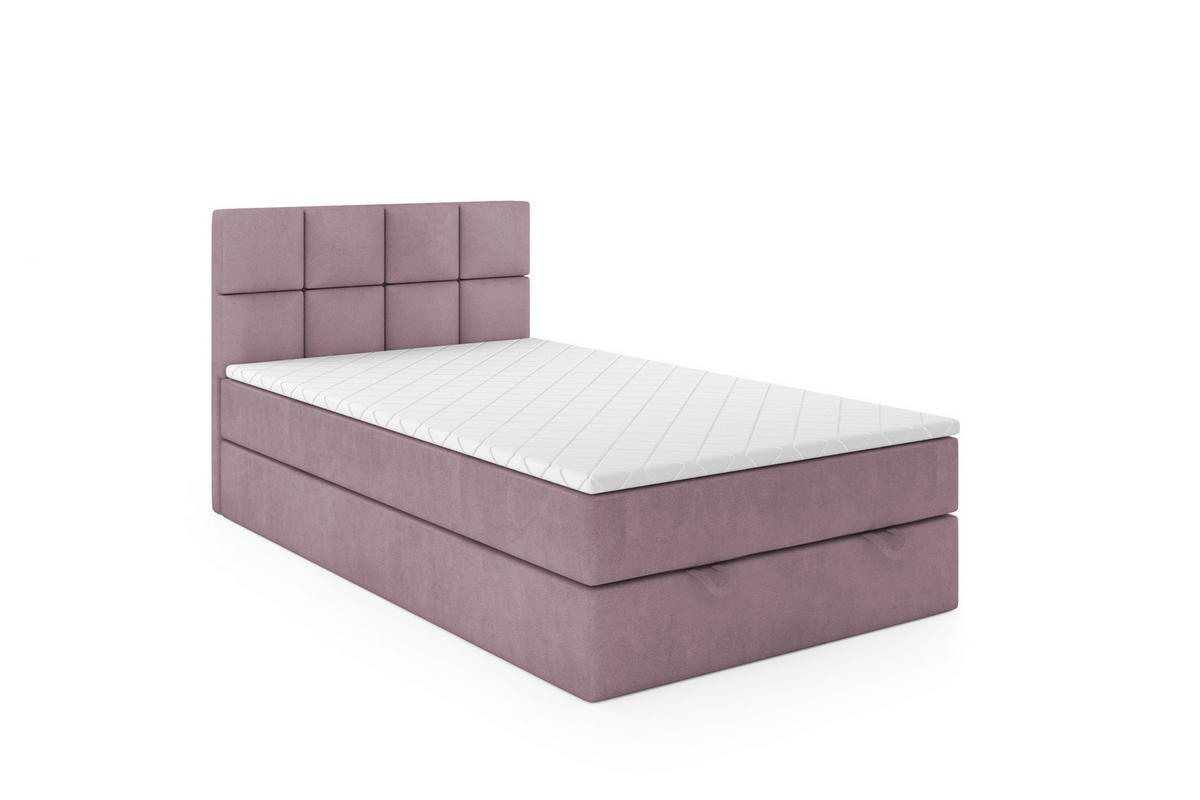 BOXBETT OLAF 120 x 200 Rosa - Rosa, Textil/Metall (120/200cm) - VLR BEDS