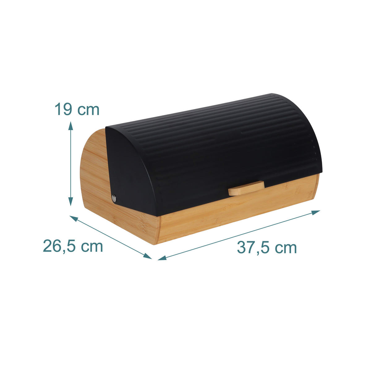 BROTKASTEN - Multicolor, Holz/Metall (37.5/19/26.5cm) - Relaxdays