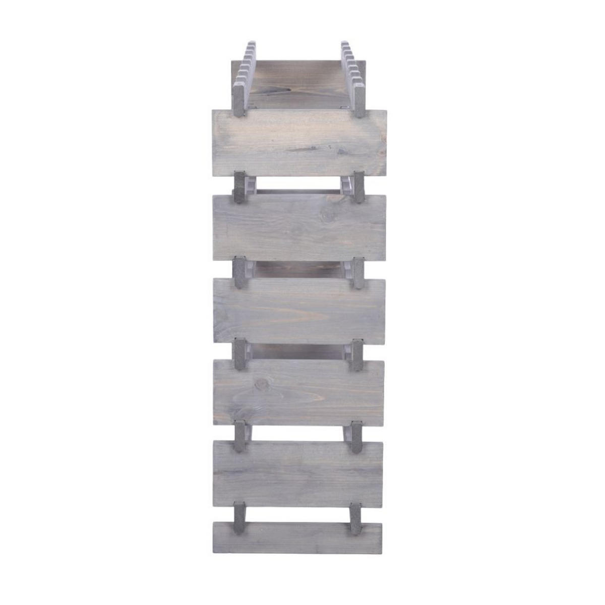 WEINREGAL VINOTECA FLEX PRO HxBxT 79x84x28cm 48 Flaschen auf 6 Ebenen Grau - Grau, Holz (84/79/28cm) - PROREGAL