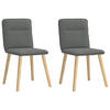 ESSZIMMERSTÜHLE 2 Stk. Dunkelgrau Stoff 45*54*86cm - Dunkelgrau, Metall (45/86/54cm) - ZMH