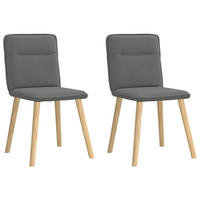 ESSZIMMERSTÜHLE 2 Stk. Dunkelgrau Stoff 45*54*86cm - Dunkelgrau, Metall (45/86/54cm) - ZMH