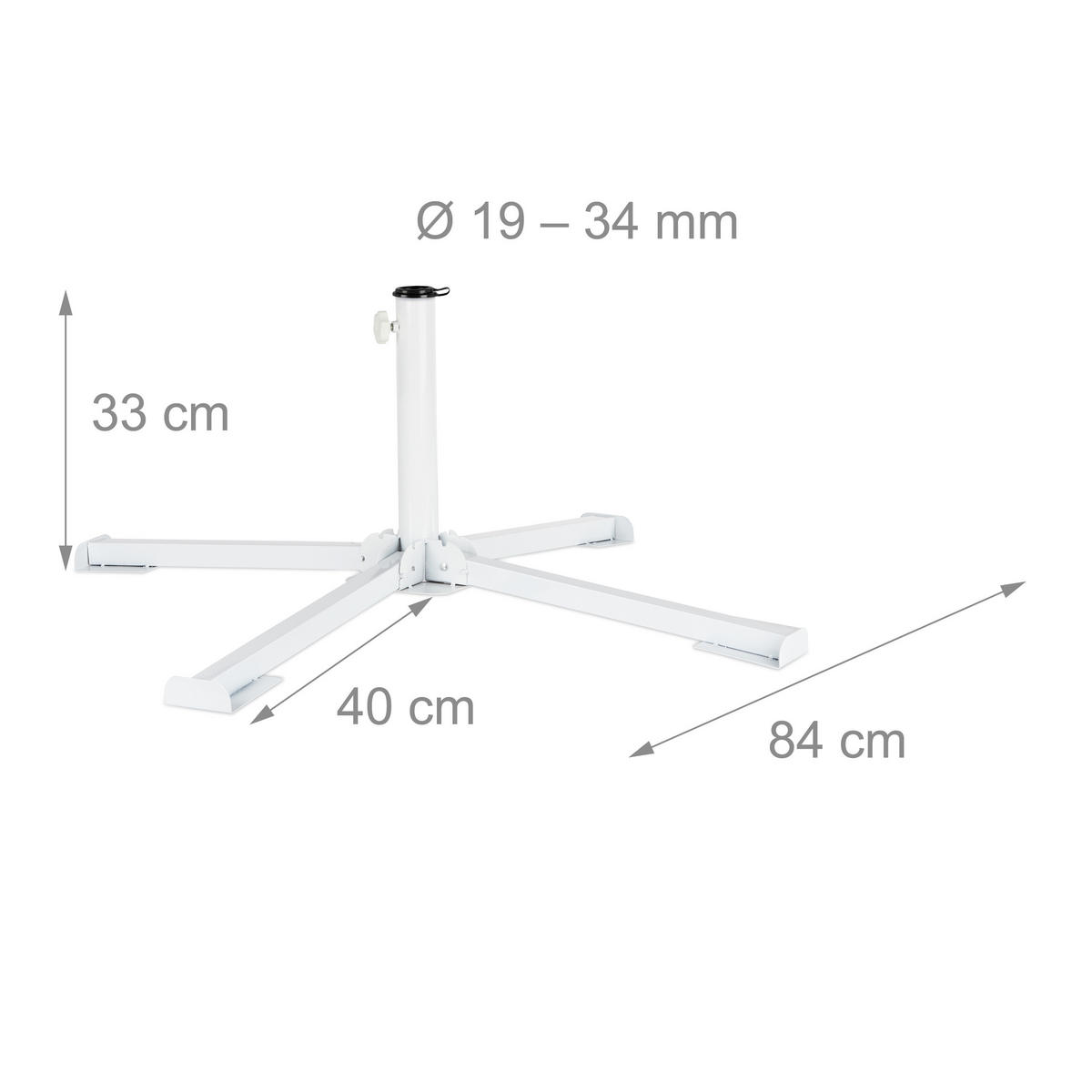PLATTENSTÄNDER - Weiß, Metall (85/85cm) - Relaxdays