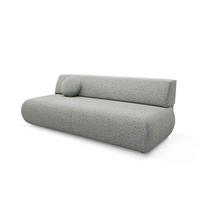 SOFA Puentro Grau - Grau, Textil (214/74/95cm) - Pillovely