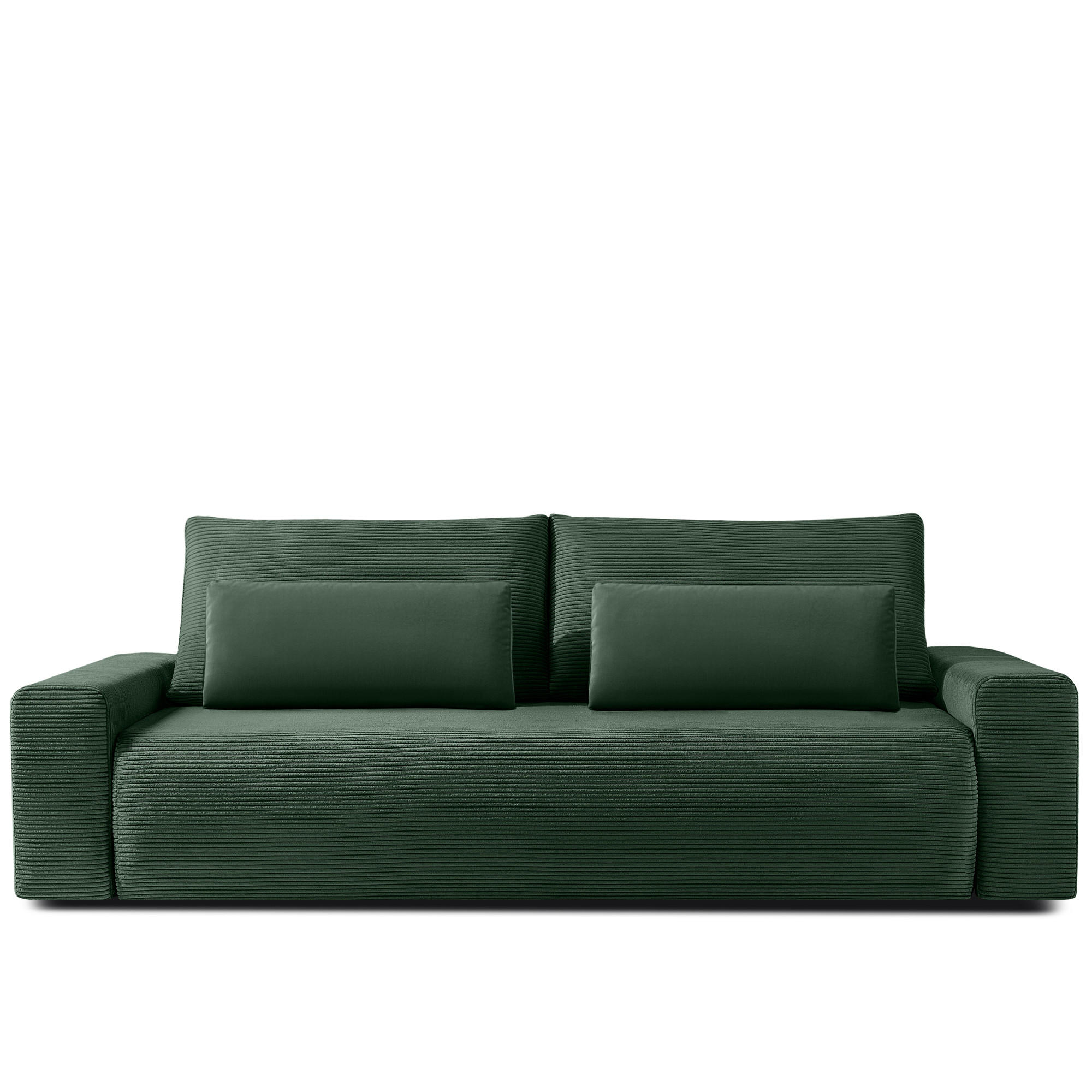 3-SITZER SCHLAFSOFA MOLLIS, Corduroy, Dunkelgrün - Dunkelgrün, Holz/Holzwerkstoff (250/93/108cm) - KONSIMO®