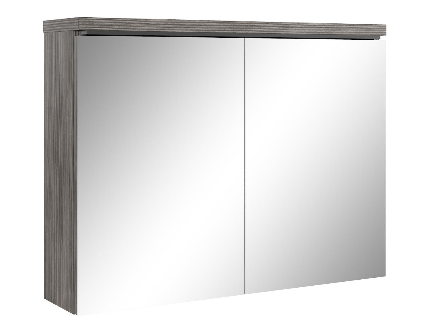 SPIEGELSCHRANK Paso Grau Eiche - 80 x 20 x 60 cm - Eichefarben/Grau, Holz (80/60/20cm) - Badplaats