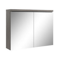 SPIEGELSCHRANK Paso Grau Eiche - 80 x 20 x 60 cm - Eichefarben/Grau, Holz (80/60/20cm) - Badplaats