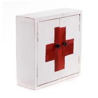 MEDIZINSCHRANK MEDIC 35 Mahagoni Massivholz 06 weiß-landhaus - Weiß, Holz (35/35/13cm) - DESIGN DELIGHTS