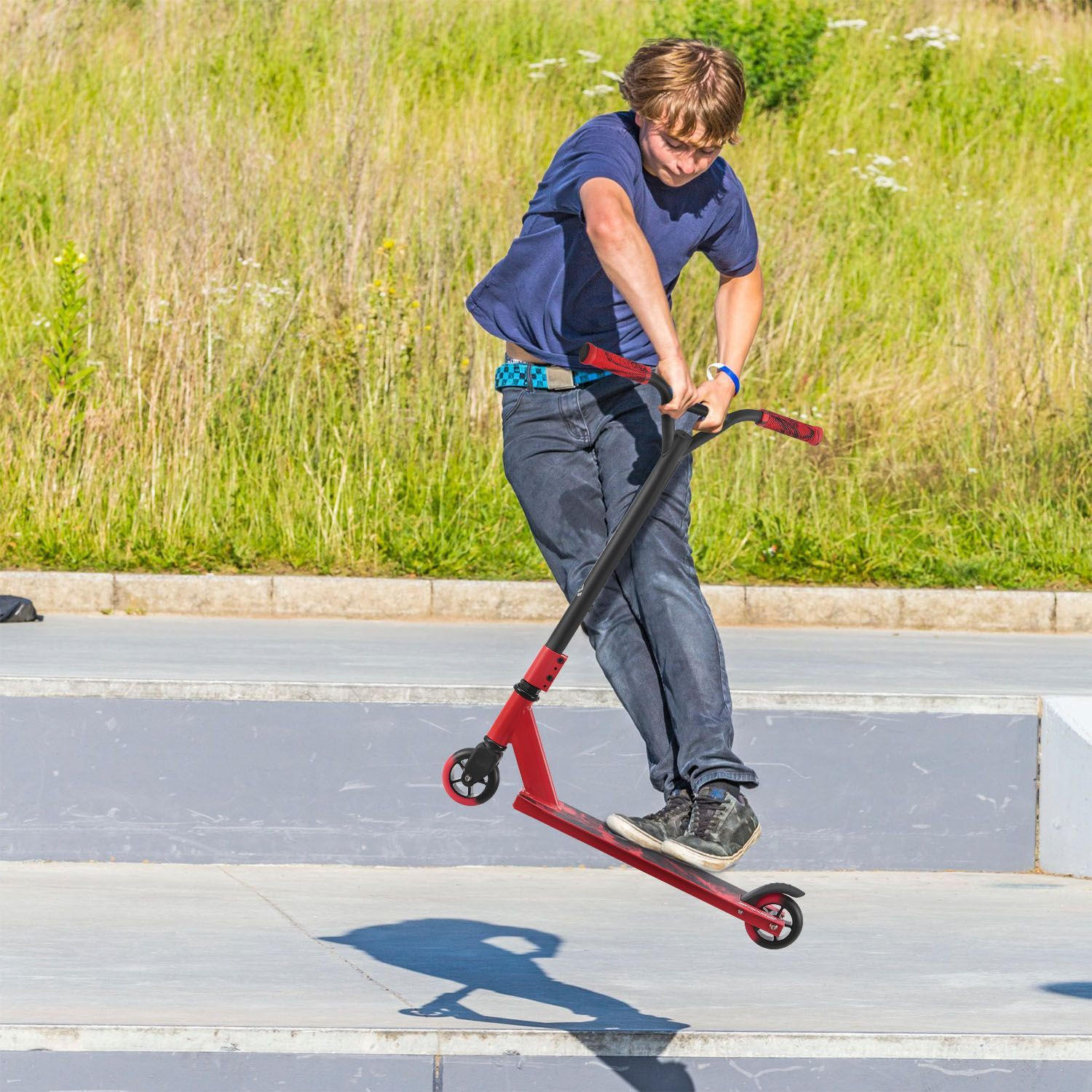 STUNTSCOOTER Red Smoke - Rot, Metall (66/47/84cm) - Artsport