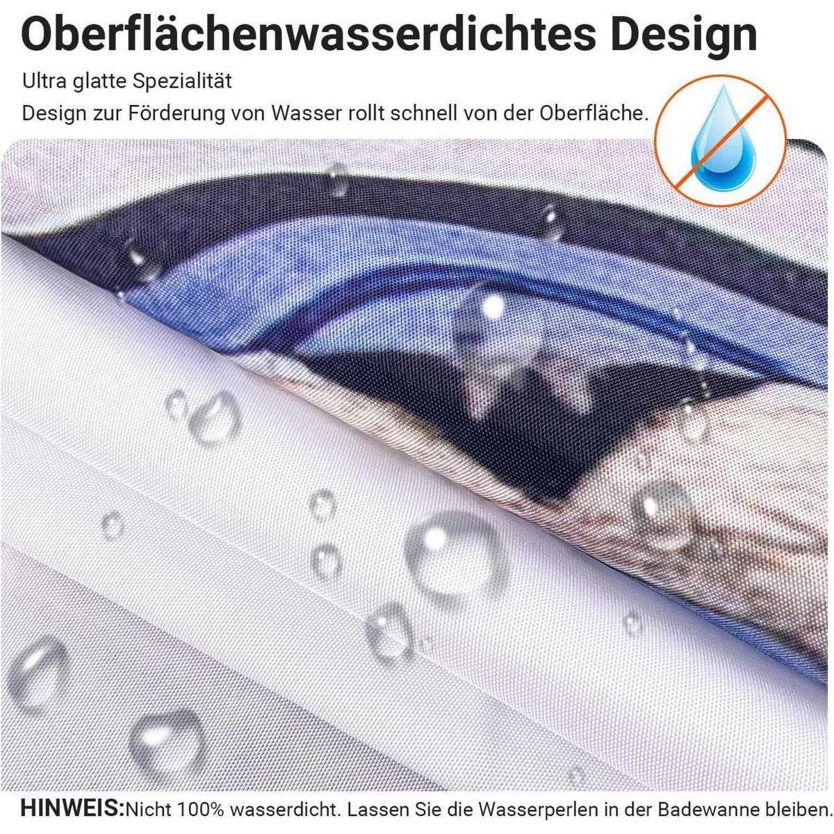 DUSCHVORHANG Katzenschwimmen 180 x 180 cm Polyester Wasserabweisend - Multicolor, Textil (180/180cm)
