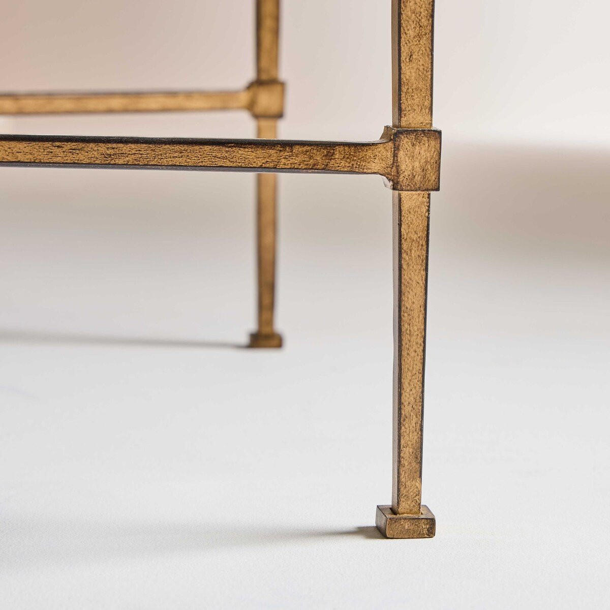 KONSOLE mit profiliertem rahmen - antoinette 120/42/76 cm - Goldfarben, Metall (120/42/76cm) - Signature