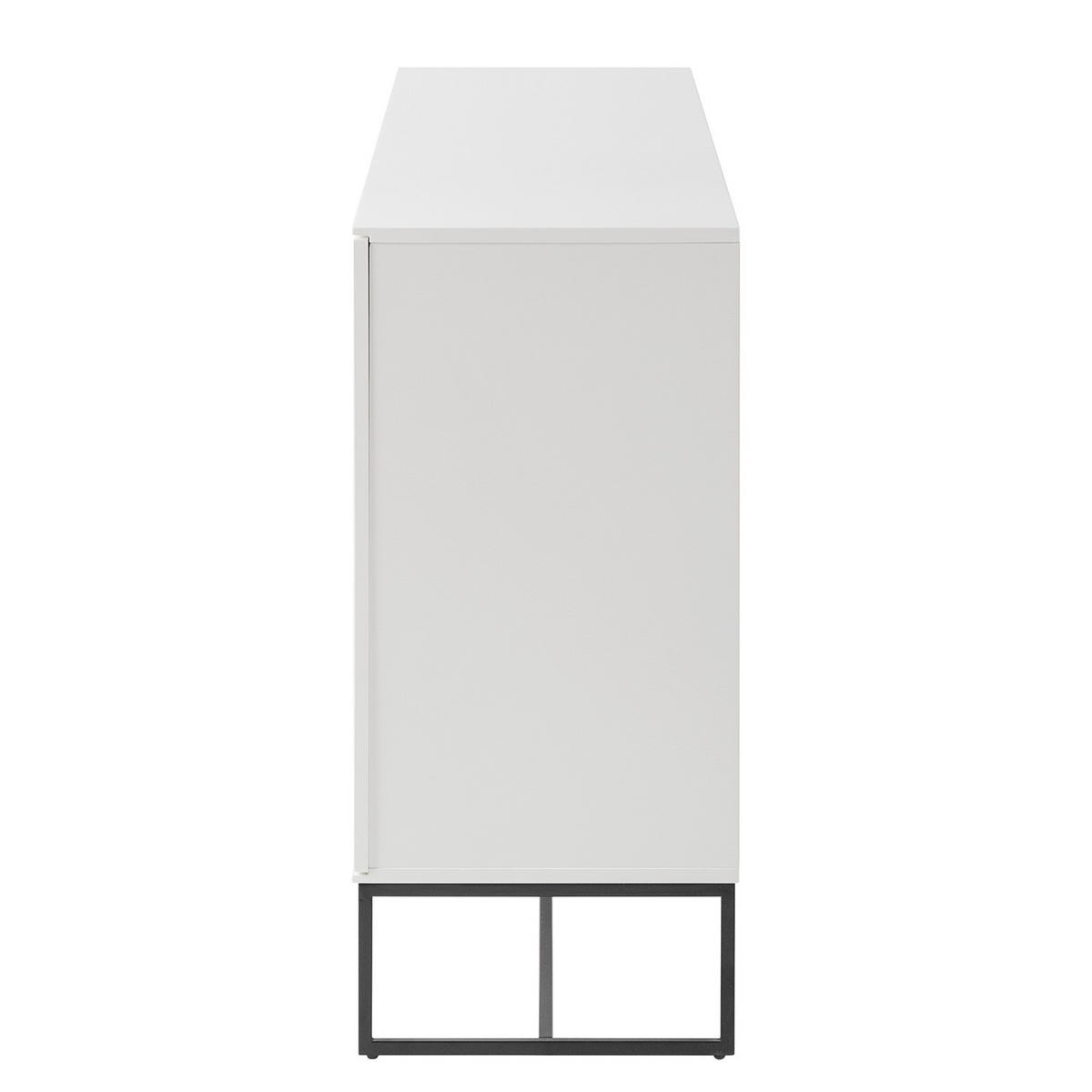 SIDEBOARD - Schwarz/Weiß, Holzwerkstoff (186/86/40cm) - home24