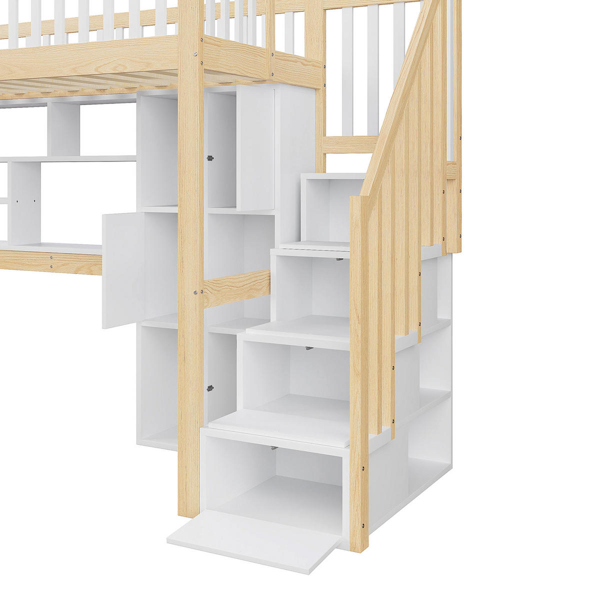 HOCHBETT 90/200 cm Weiß, Natur - Ahornfarben/Weiß, Holz - Raumix