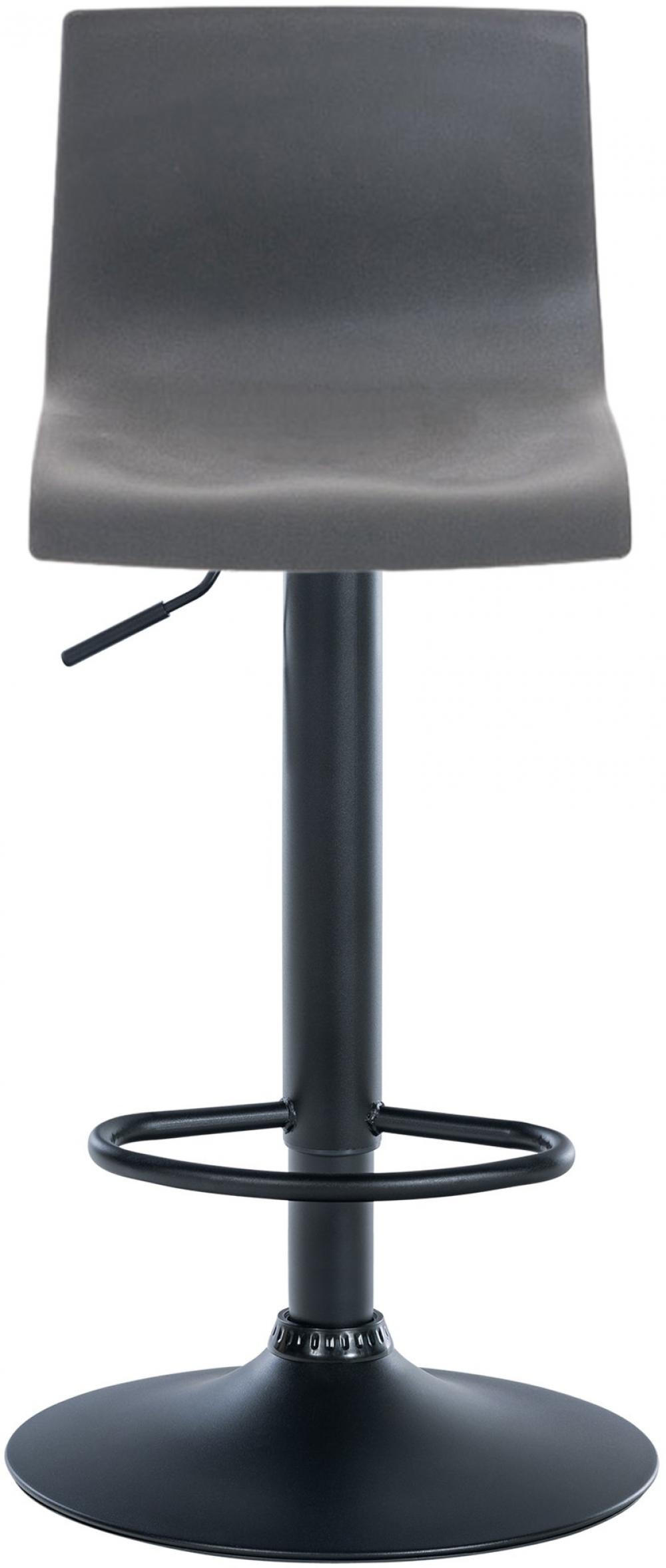 BARHOCKER Kunststoff grau - Schwarz/Grau, Kunststoff/Metall (39/84/36cm) - CLP