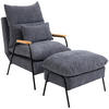 RELAXSESSELSET Grau - Grau, Metall (91.5/88/68cm) - HOMCOM