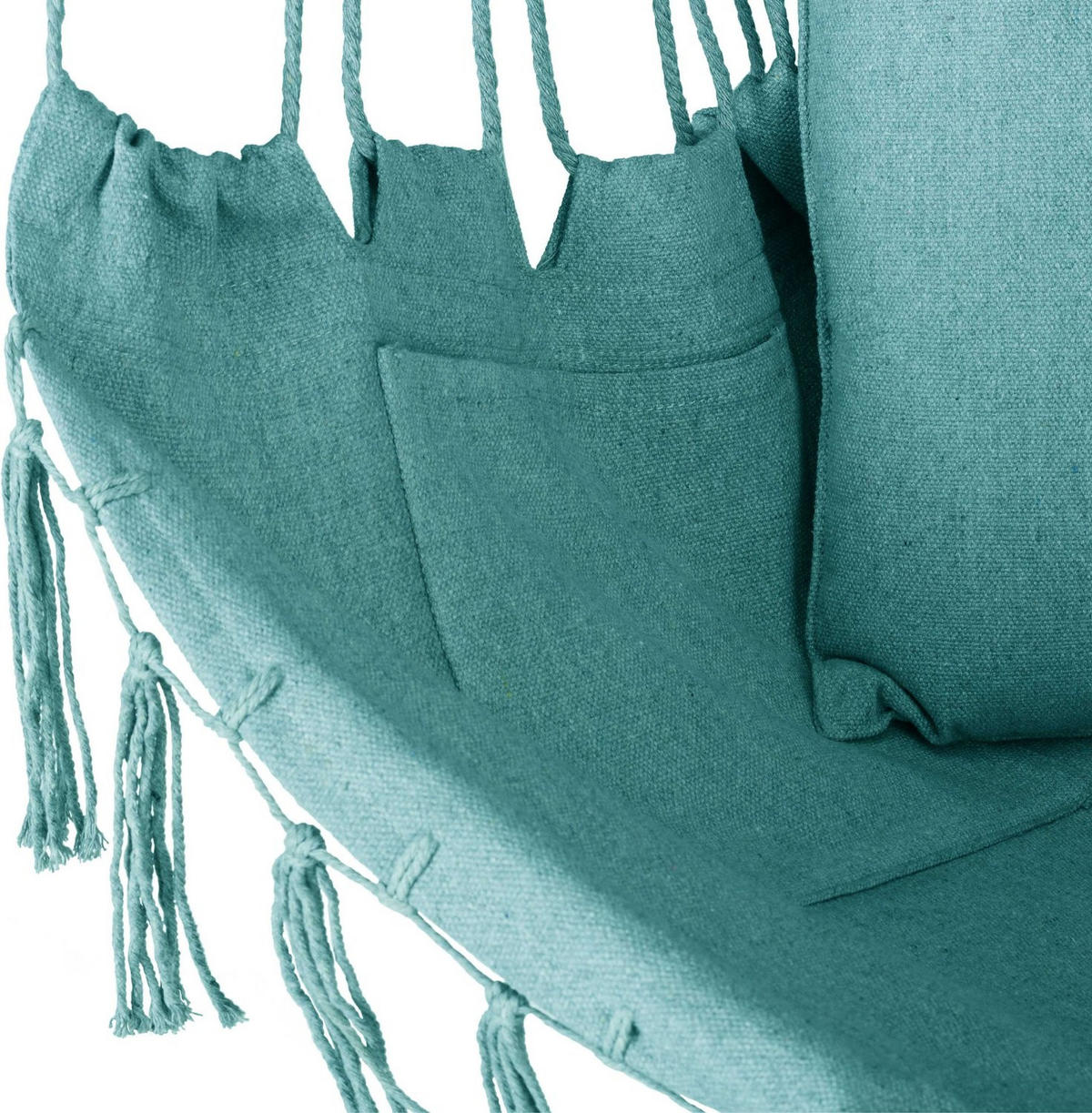 HÄNGESESSEL mit 3 Kissen 75/100/130 cm, bis 140 kg - Grün, Textil (100/130/75cm) - Outtec