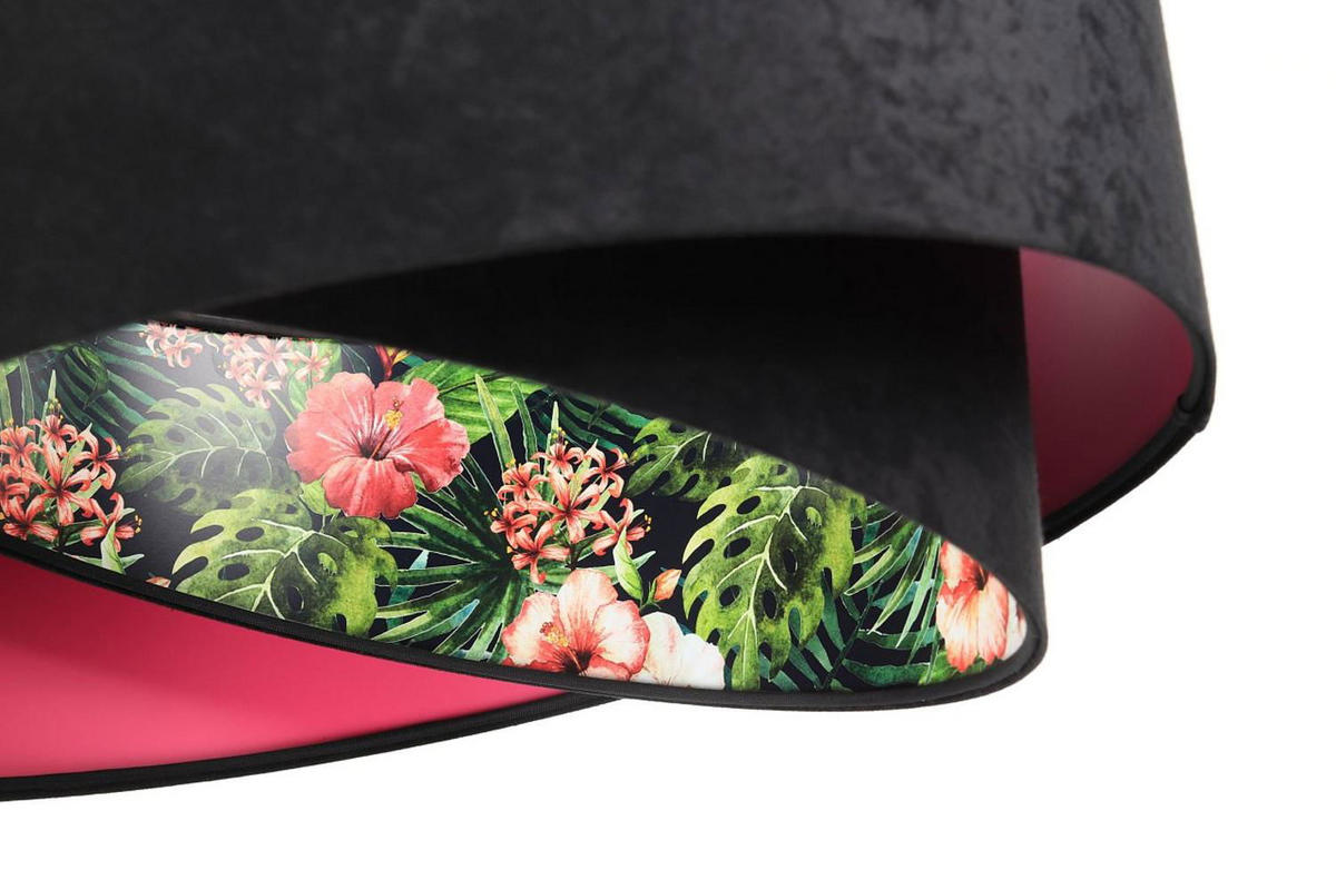 HÄNGELEUCHTE Rosa 50/23 cm - Schwarz, Kunststoff (50/1.3/23cm) - ONZENO