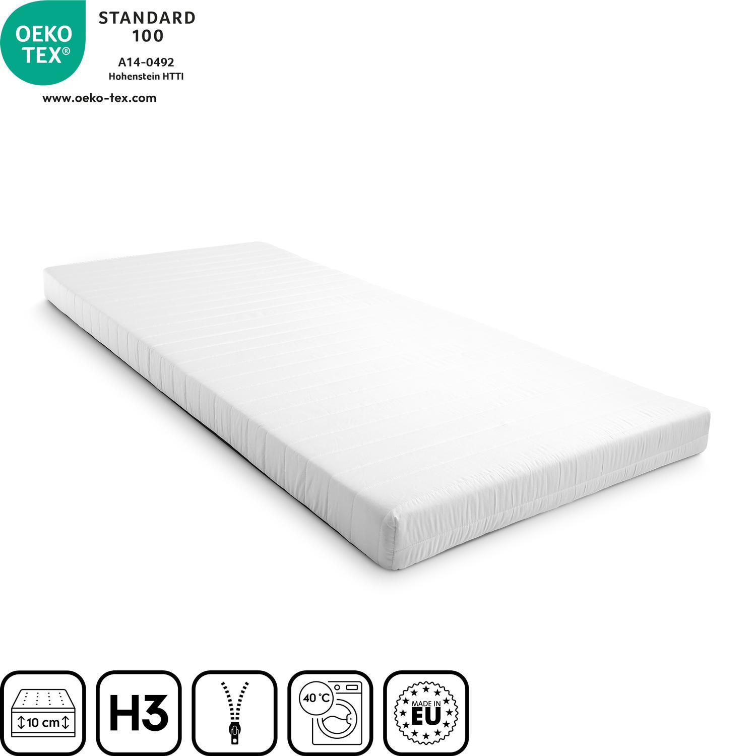 KOMFORTSCHAUMMATRATZE K10 80x200 cm - Weiß, Textil (80/200cm) - Matratzen Discount