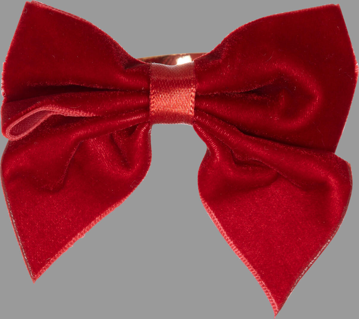 SERVIETTENRING rote Schleife 8,5/8/5 cm - Rot, Textil (8/5/8.5cm) - Atmosphera Createur d´interieur