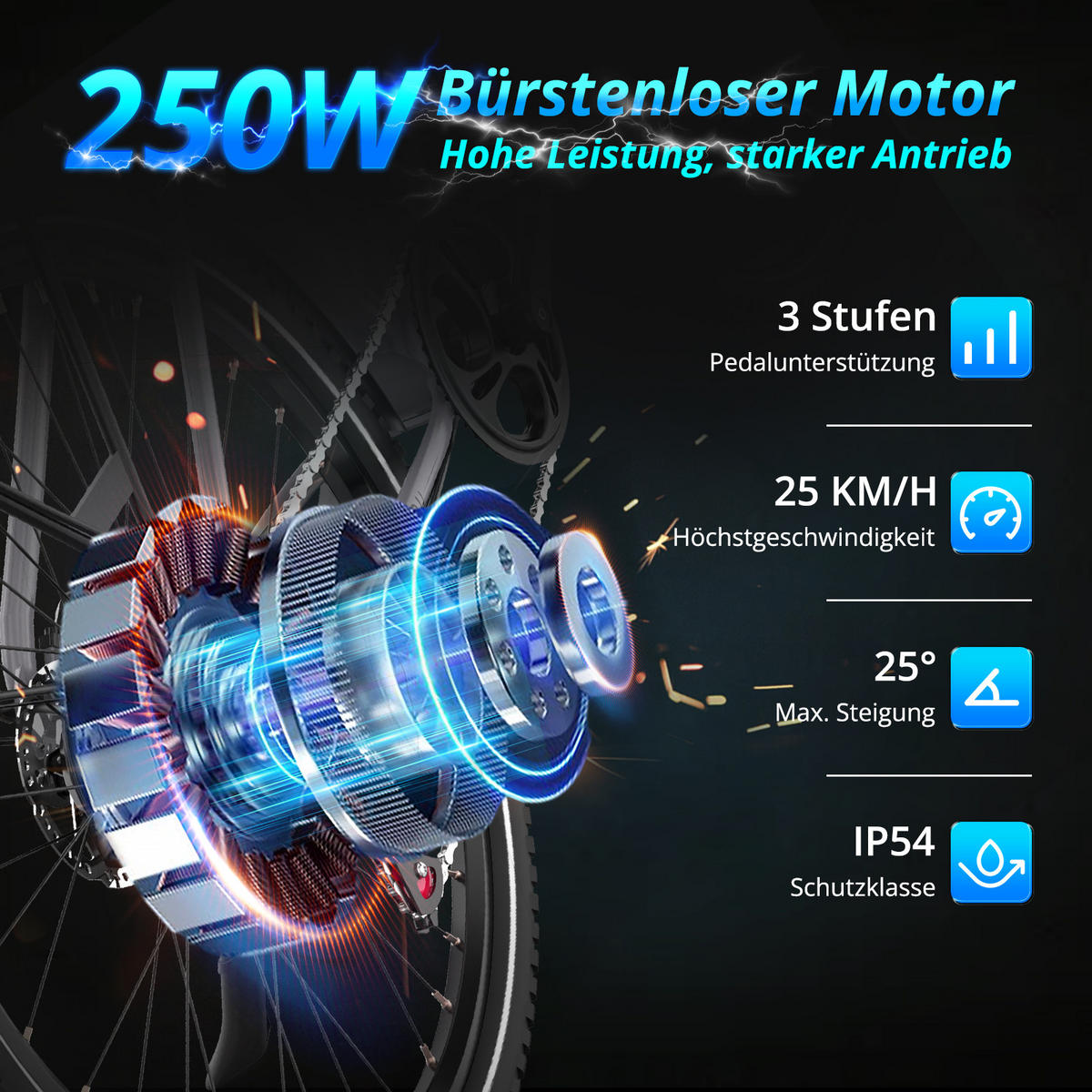 E-BIKE BK7SPLUS 27 kg Leichtbau mit 120 kg Traglast 3 Startmethoden Komfort für 170–195 cm - Grau, Metall (86cm) - HITWAY