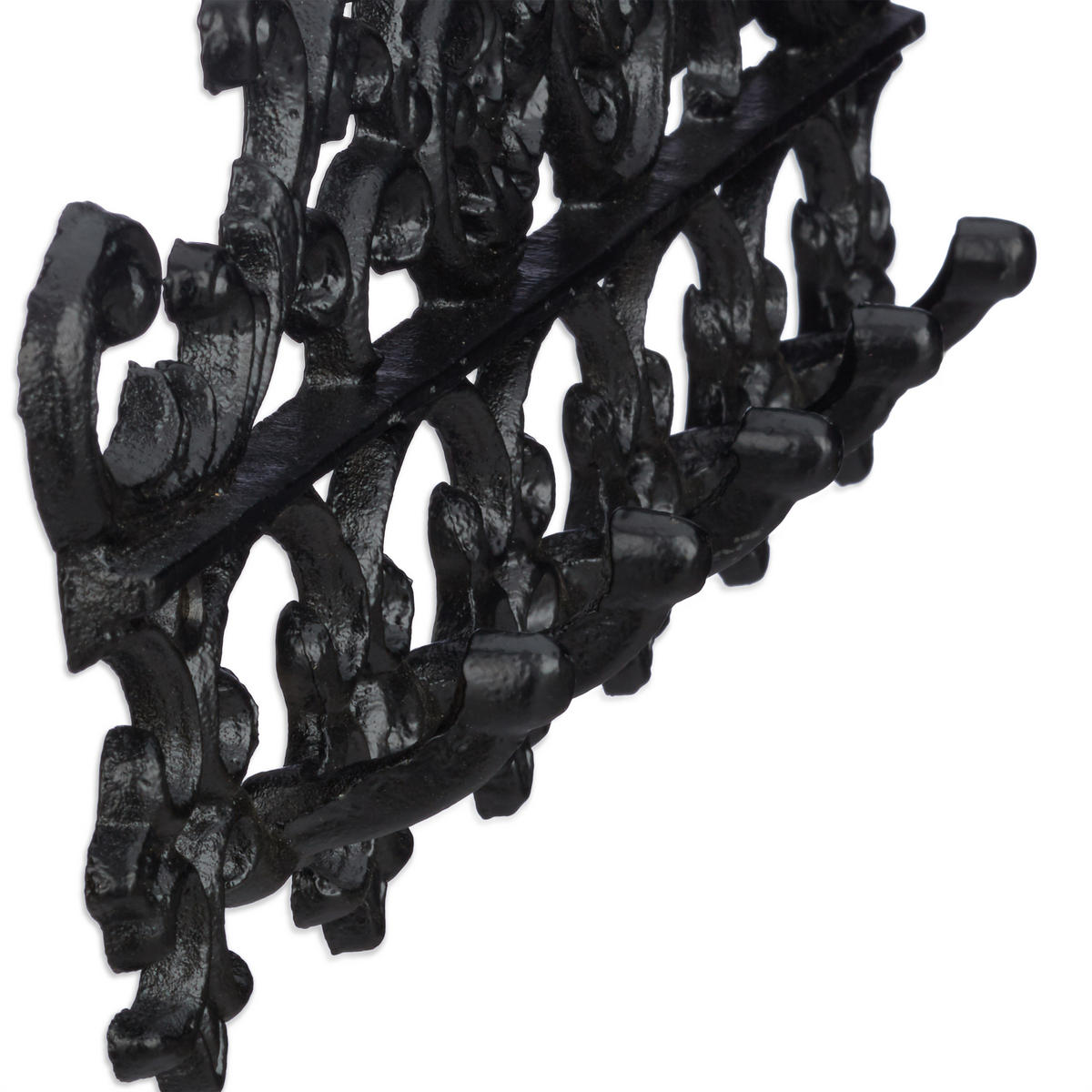 GARDEROBENLEISTE - Schwarz, Metall (35/17/3.5cm) - Relaxdays