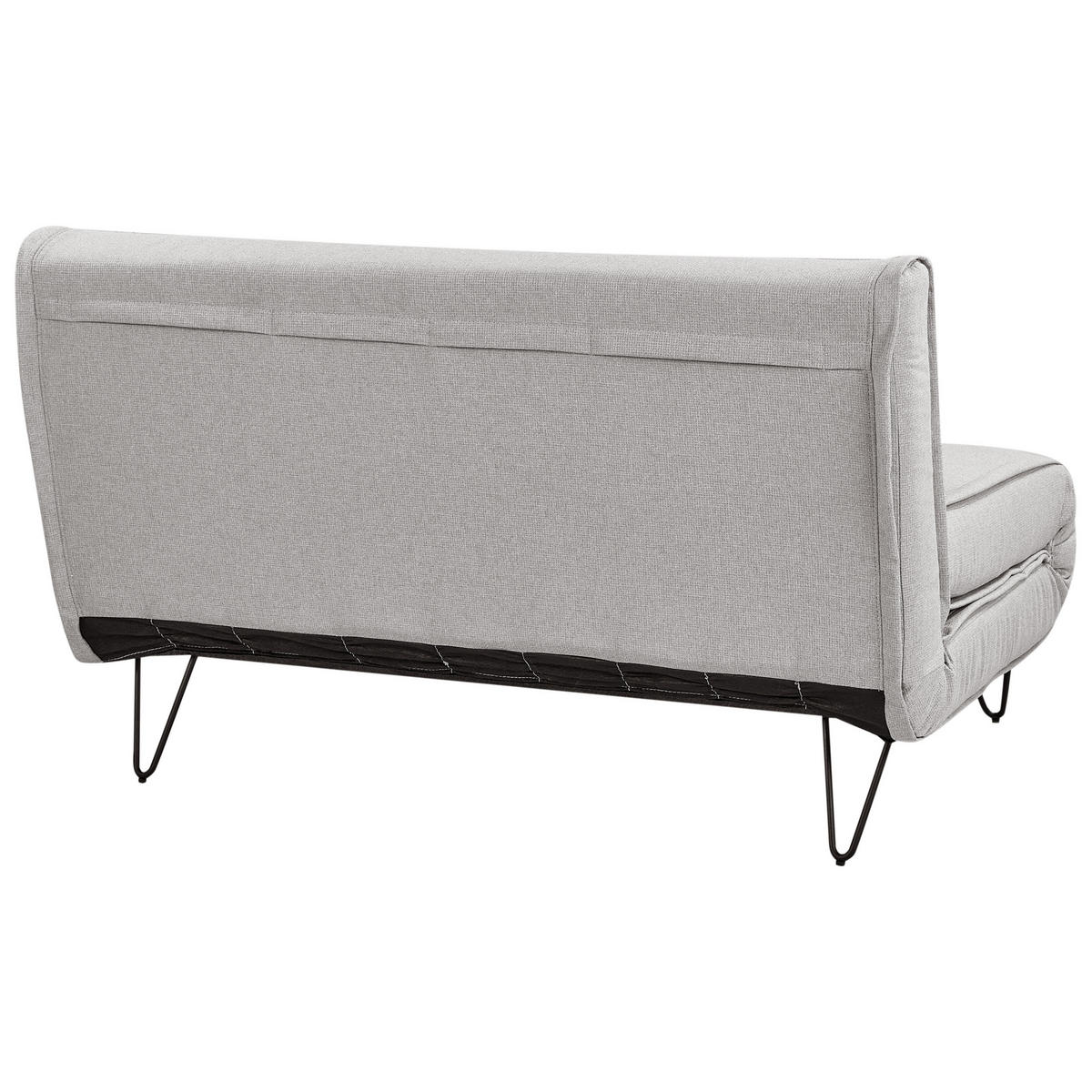 2-SITZER-SCHLAFSOFA hellgrau/schwarz Vestfold - Schwarz/Grau, Textil (130/81/78cm) - Beliani
