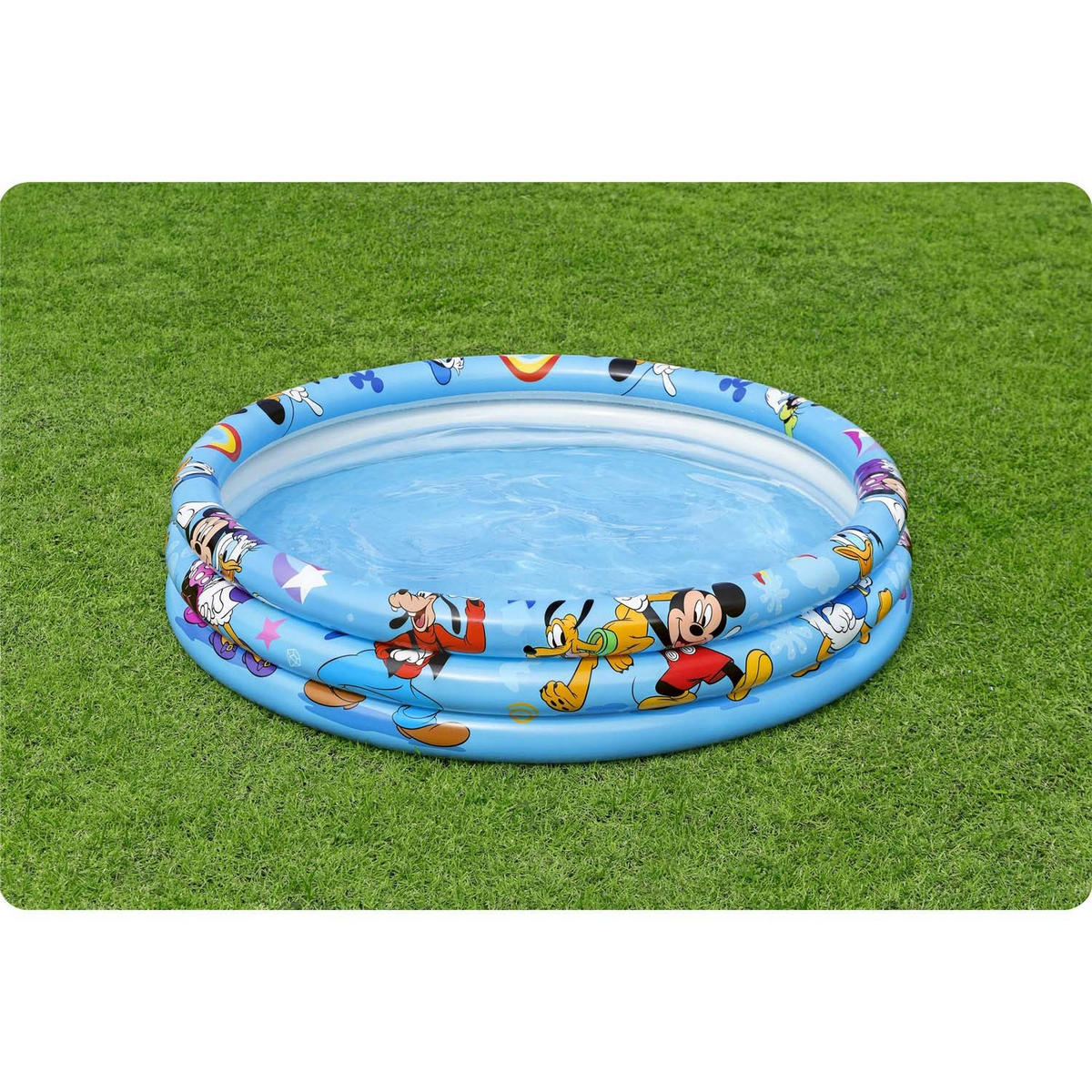 AUFBLASBARER POOL Mickey und Freunde 122 x 25 cm - 91007 - Blau, Textil (122/25cm)