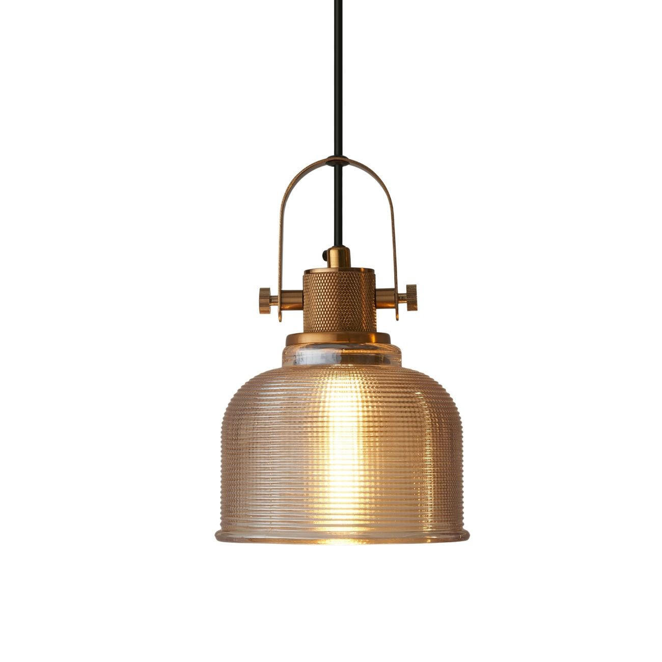 HÄNGELEUCHTE Vela, Gold / Messing, 22cm - Goldfarben, Glas (22/14/22cm) - KOSILUM