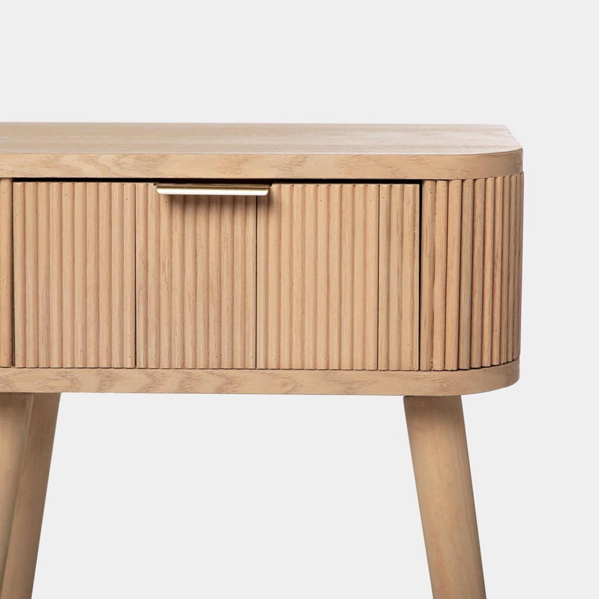 NACHTTISCH MIT 1 SCHUBLADE Mina Natürlich 40 cm x 55 cm 2er-Set - Naturfarben, Holzwerkstoff (40/55/30cm) - Klast Home