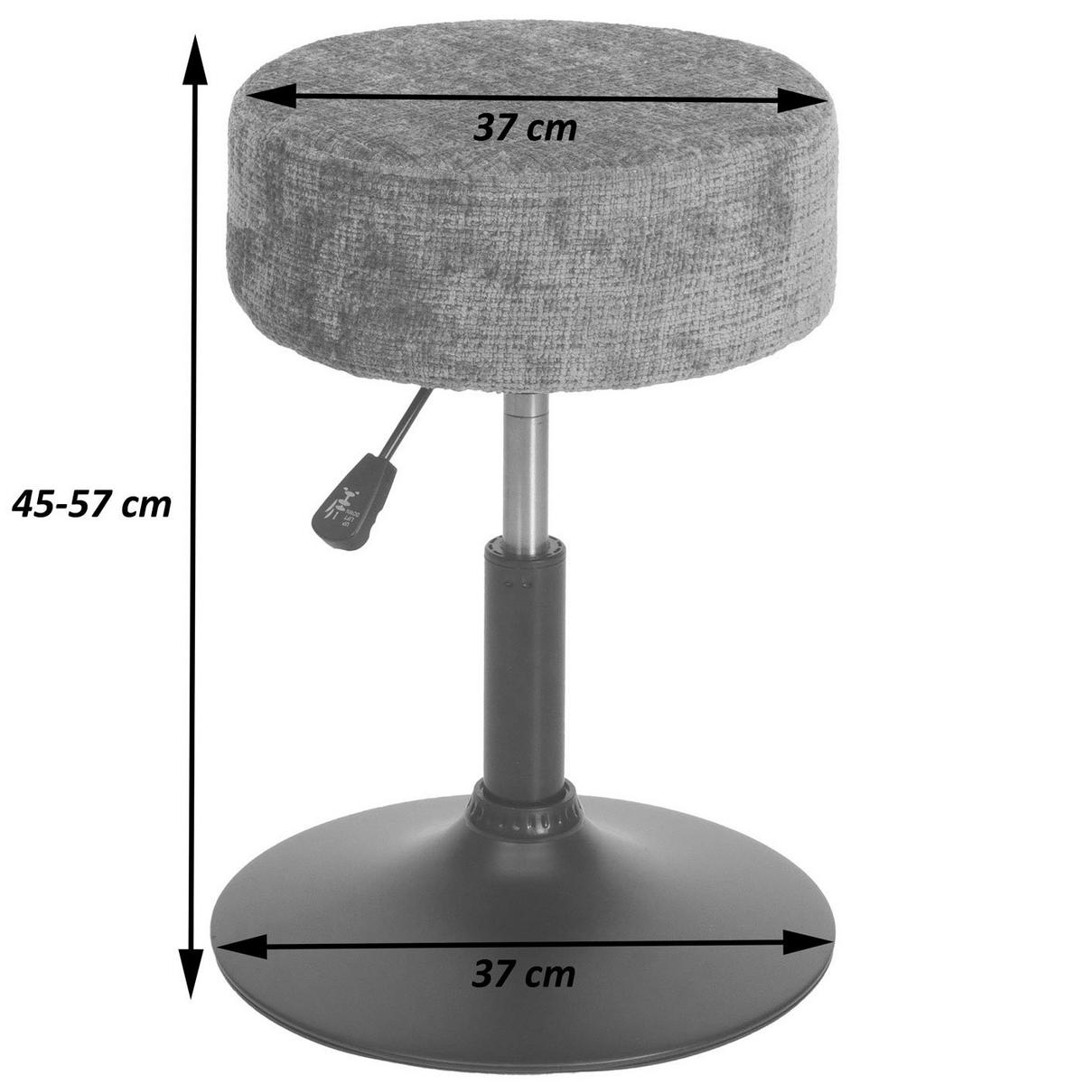 HOCKER Grau 2er-Set - Grau, Textil (37/57/37cm) - MCW