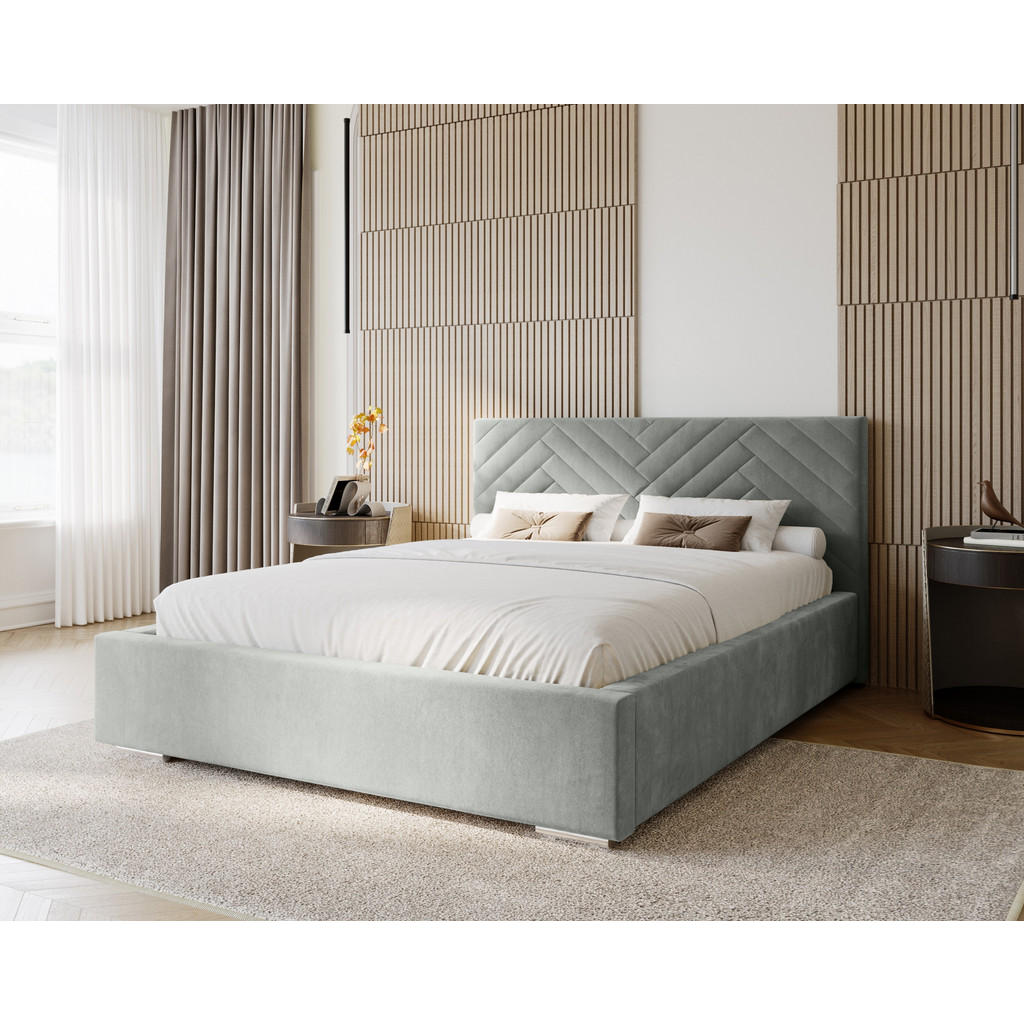 Thumbnail - Marpur Polsterbett, Hellgrau, Textil, Höhe ca. 18 cm, 140x200 cm, Oeko-Tex® Standard 100, Schlafzimmer, Betten, Polsterb...