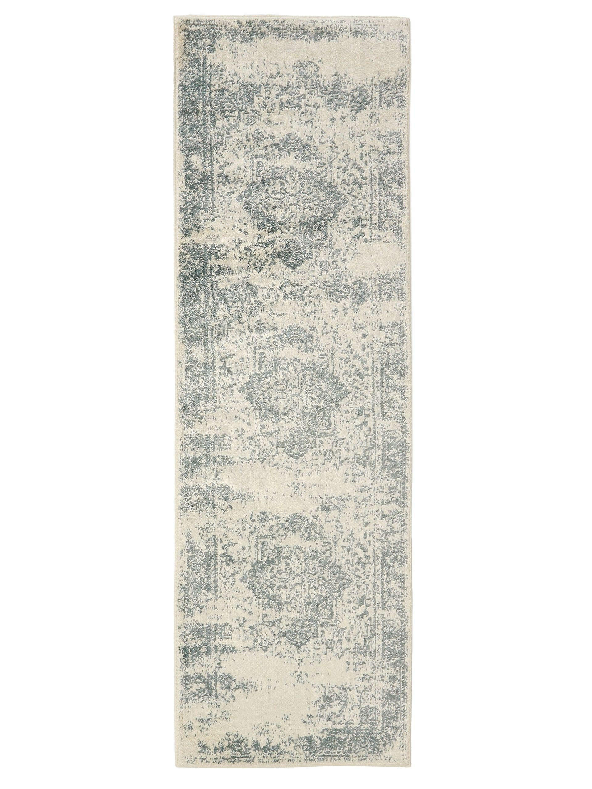 VINTAGE-LÄUFER Suki 80/240 cm - Creme/Mintgrün, Kunststoff (80/240cm) - benuta