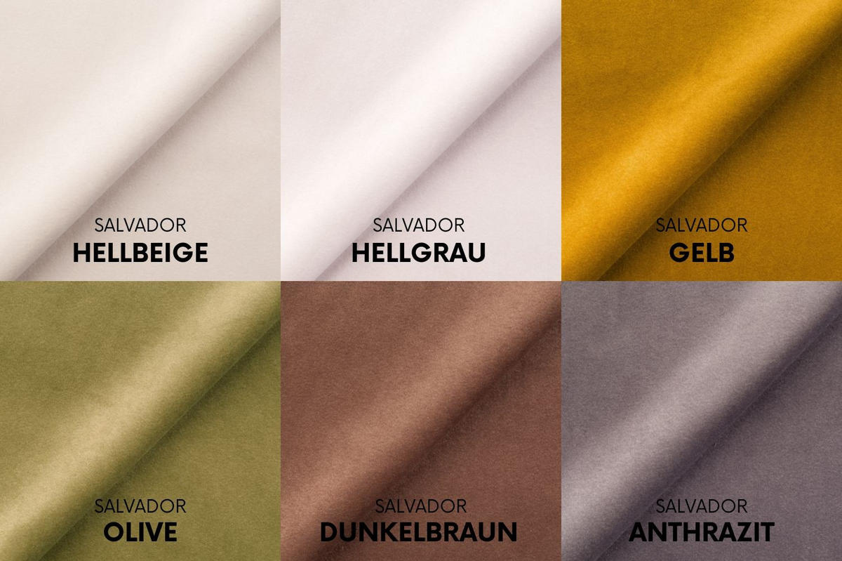 ECKSOFA mit Schlaffunktion und Bettkasten Modena Runden stoff Salvador Hellgrau Links - Hellgrau, Holz/Textil (179/278cm) - Kaiser Möbel