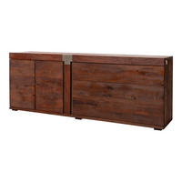 SIDEBOARD Mango 200x45x75 braun lackiert Amsterdam #30 - Braun, Holz (200/75/45cm) - Massivmoebel24