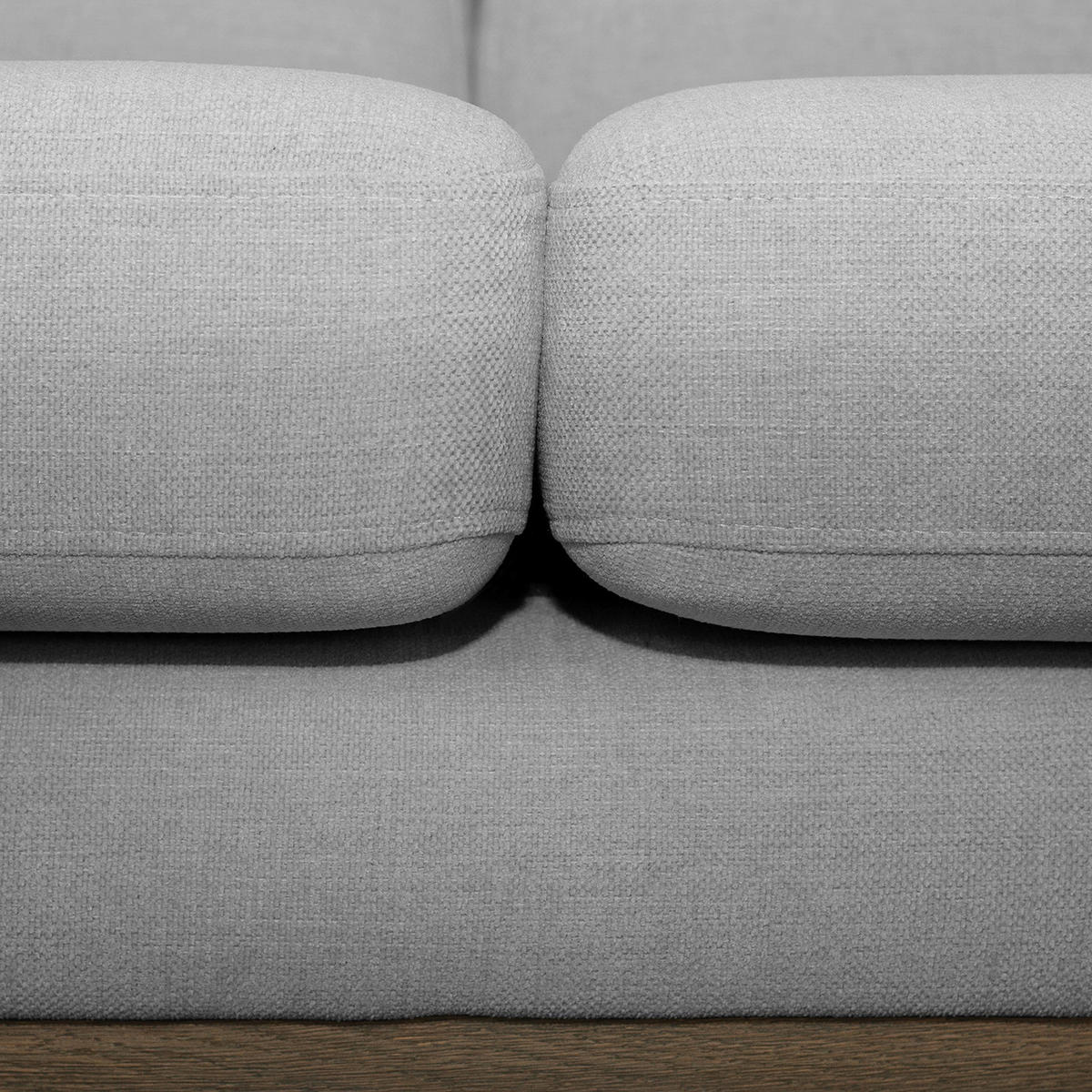 ECKSOFA mit Longchair - Eichefarben/Grau, Eichenholz/Textil (281/153cm) - home24