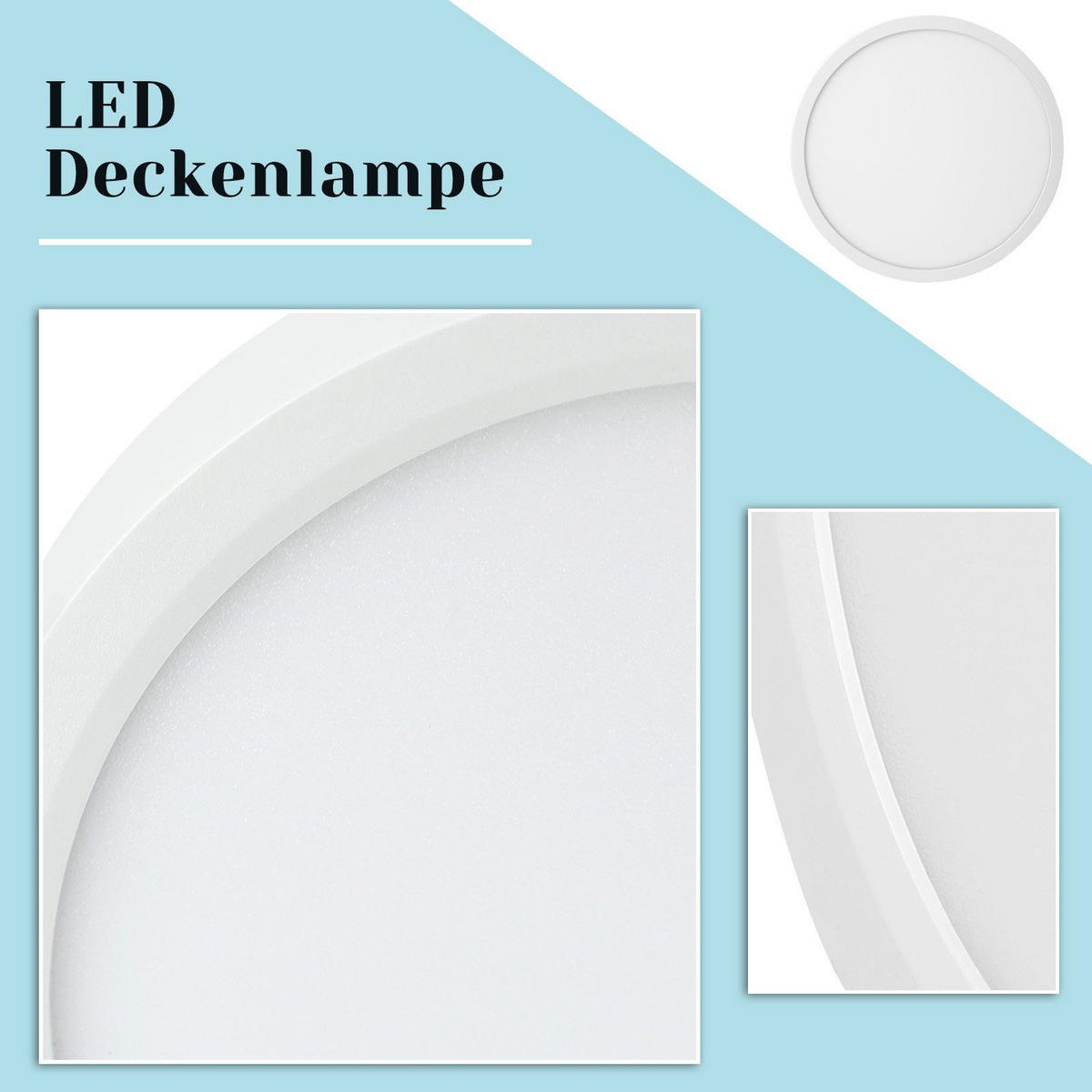 LED-DECKENLEUCHTE Warren 4000K-Neutralweiß 18/18/3 cm - Weiß, Kunststoff (18/18/3cm) - Nettlife