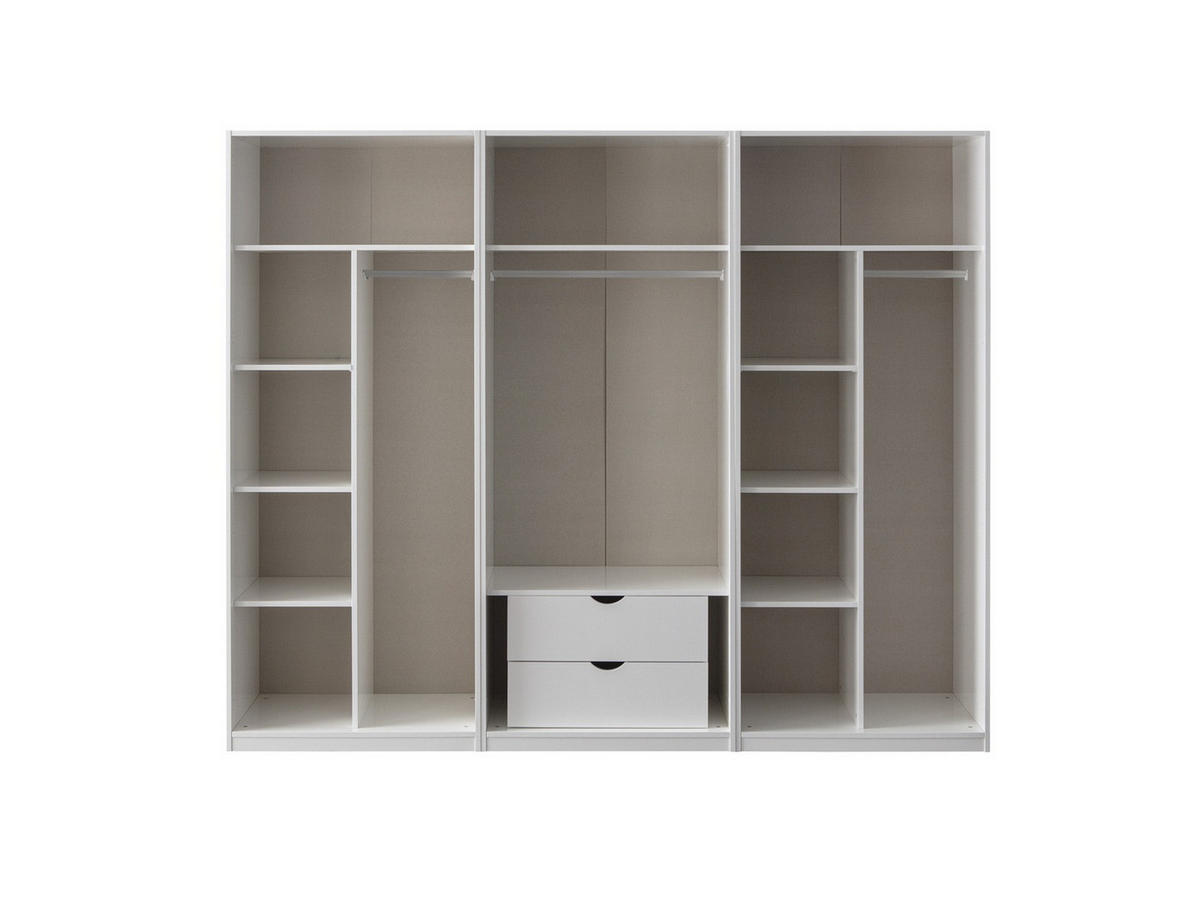 KLEIDERSCHRANK Bronz 6 trg. - Beige, Holzwerkstoff (260/215/60cm)