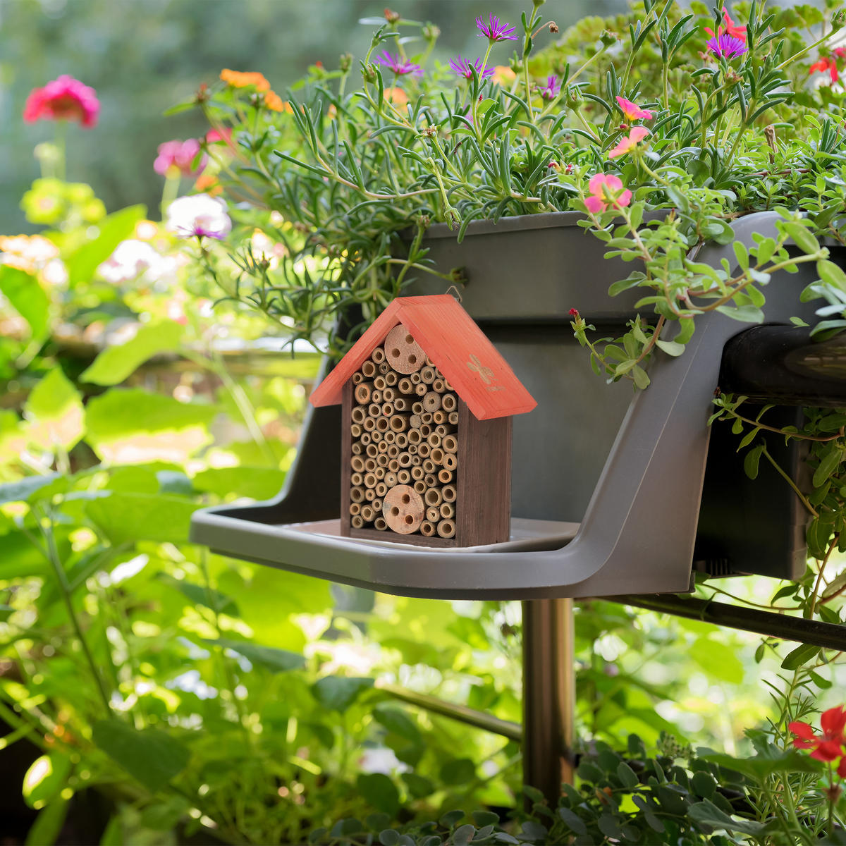 INSEKTENHOTEL - Multicolor, Holz (17/20/8.5cm) - Relaxdays