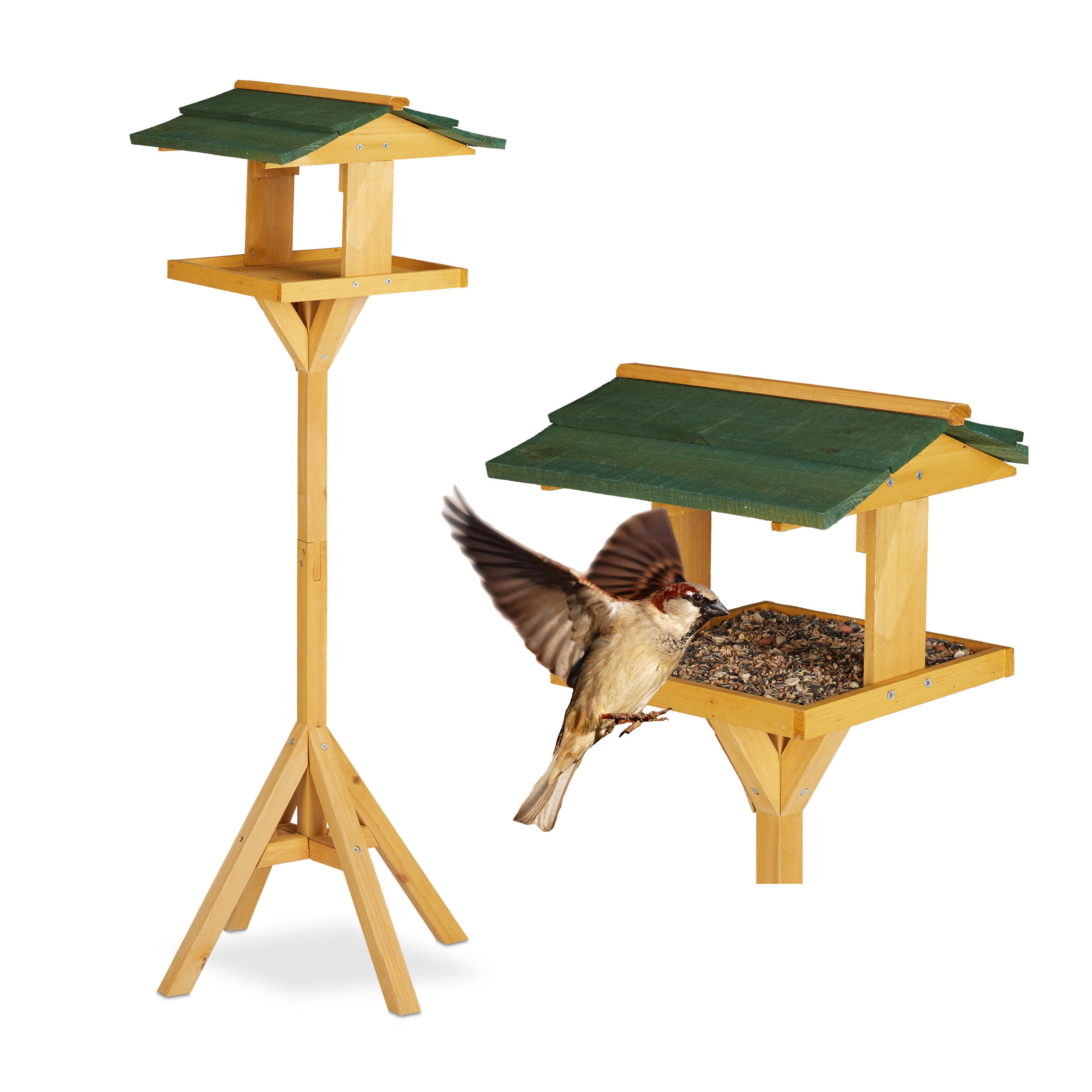 VOGELHAUS - Hellbraun, Holz (34/117/36cm) - Relaxdays