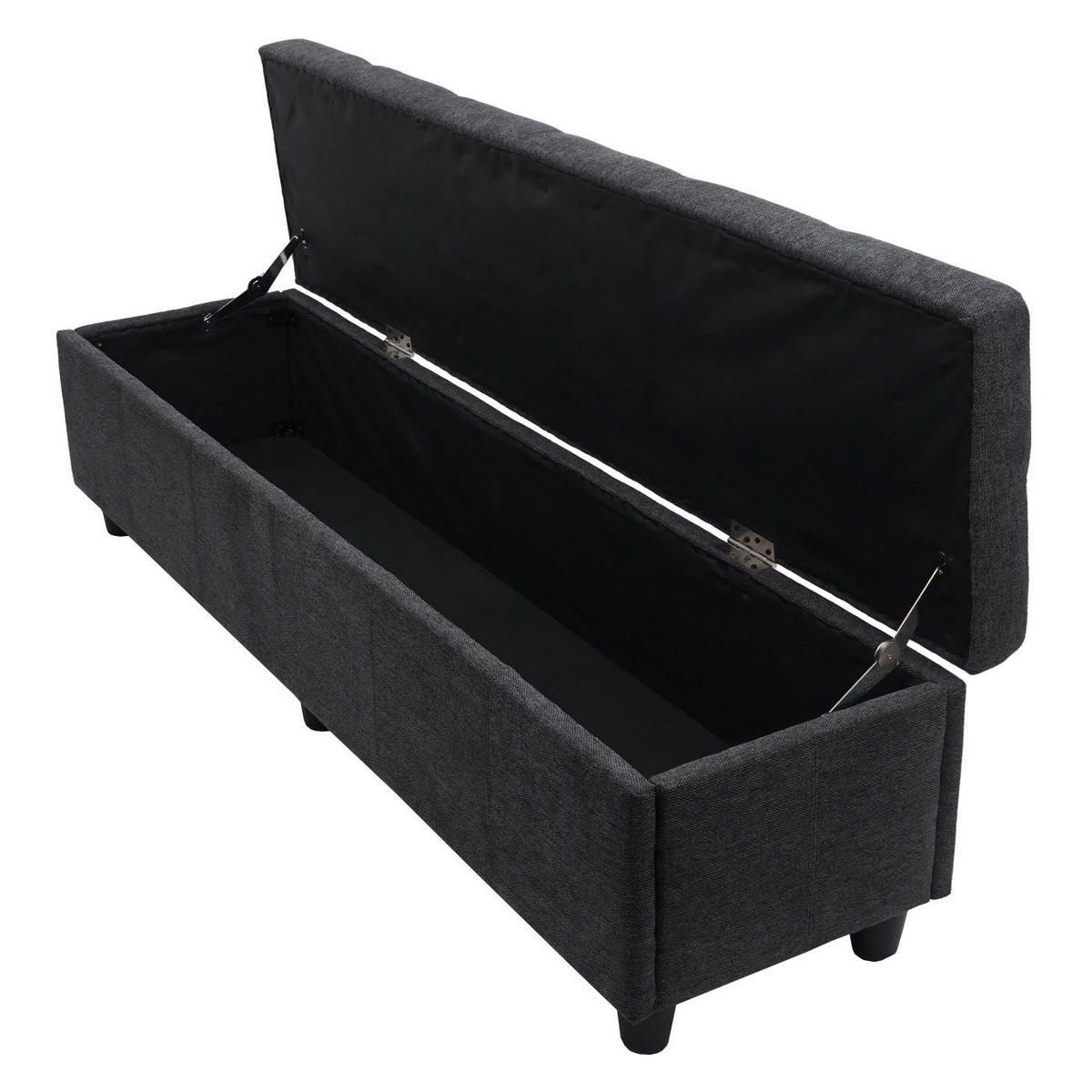 AUFBEWAHRUNGS-TRUHE XXL Anthrazit - Anthrazit, Textil (180/45/45cm) - MCW