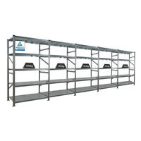 FACHBODENREGAL Proximo 200x600x60cm 5 Ebenen Fachlast 200 kg Beidseitig nutzbar Verzinkt - Silberfarben, Metall (600/200/60cm) - PROREGAL